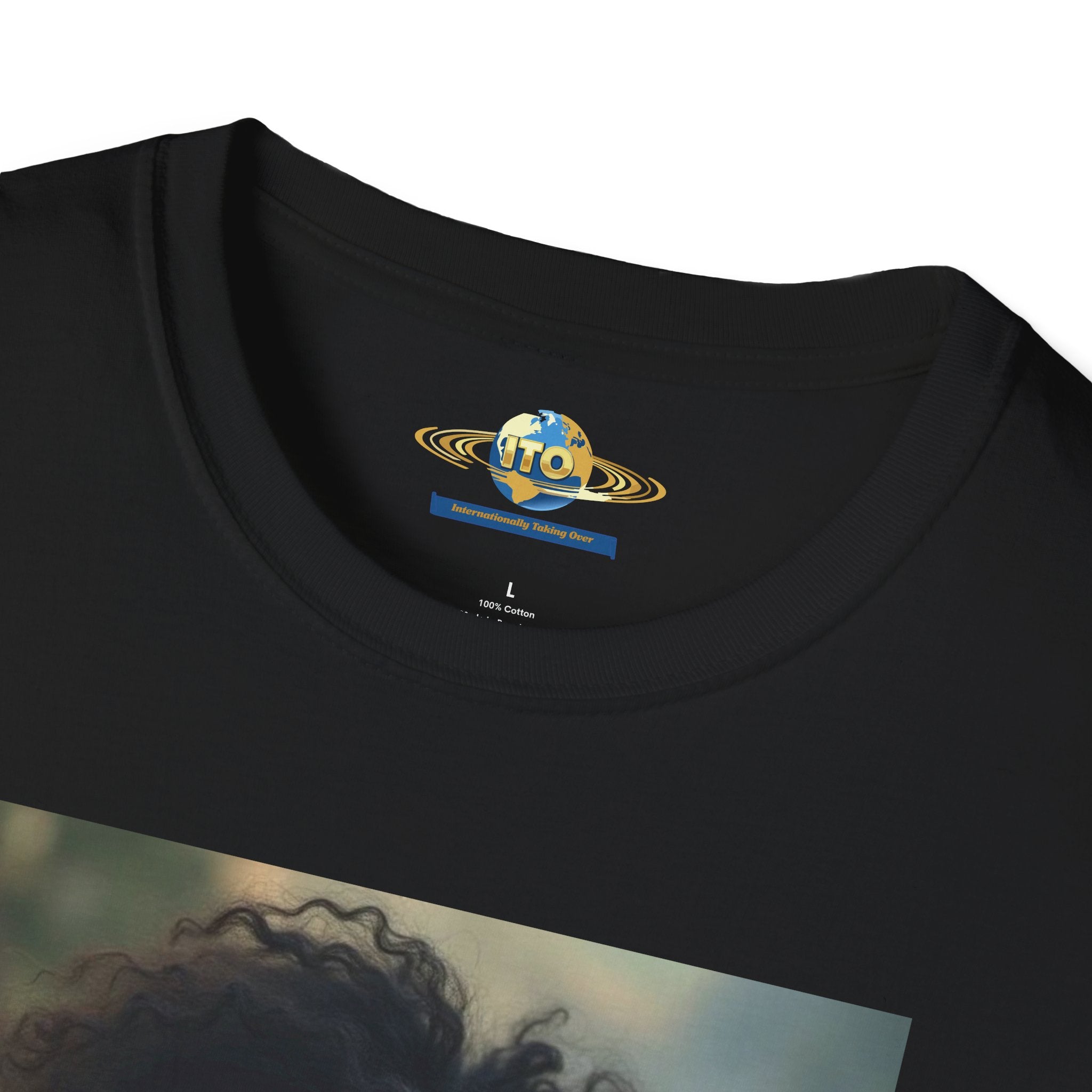 Wonder Warrior Photo T-Shirt — Bold Afro Superhero Portrait Tee