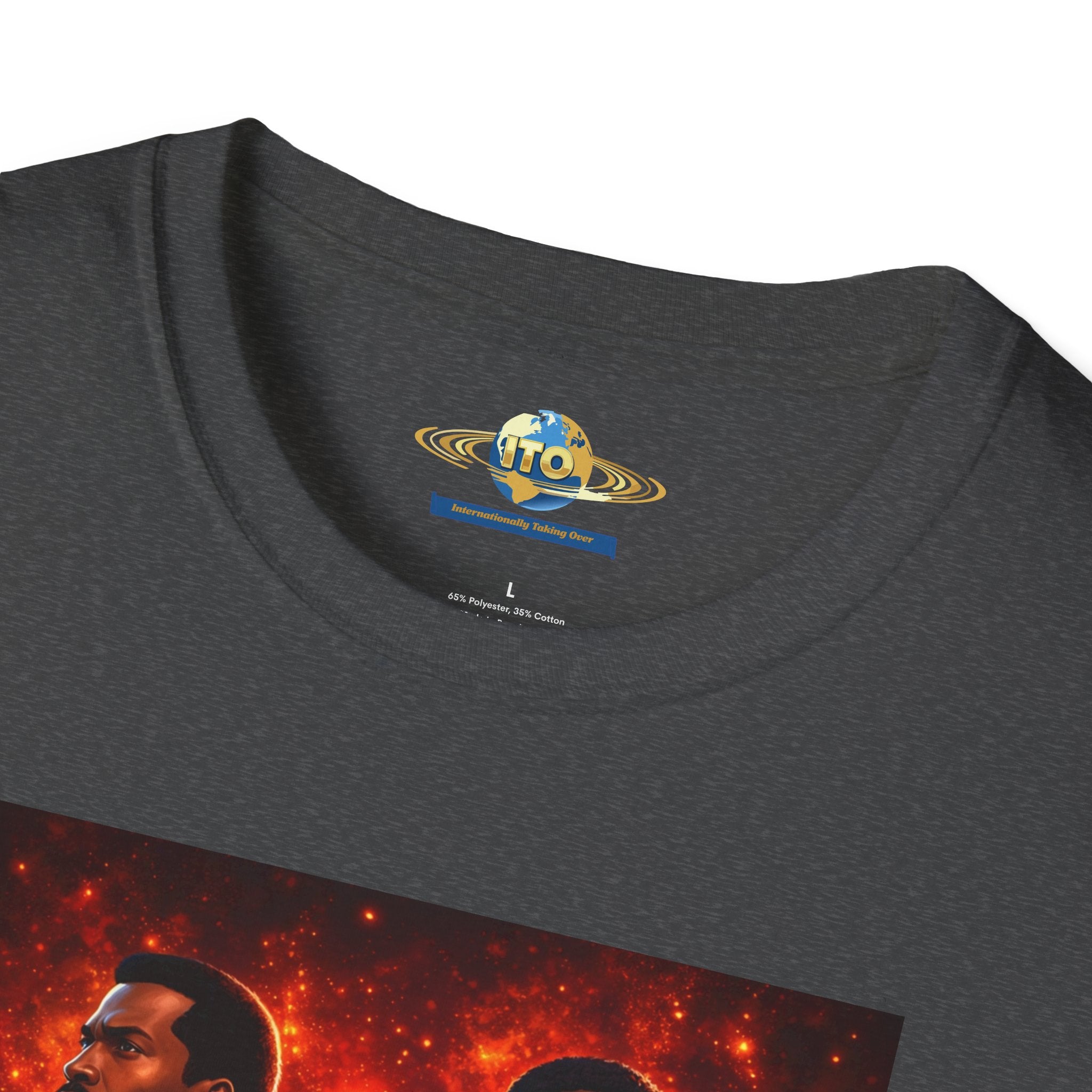 Champion vs Challenger Sci‑Fi Graphic T‑Shirt — Retro Space Emblem Poster