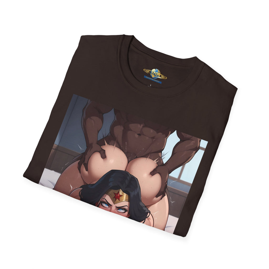 Black Man & Wonder Ass Graphic T-Shirt — Pinup Superhero Art Print