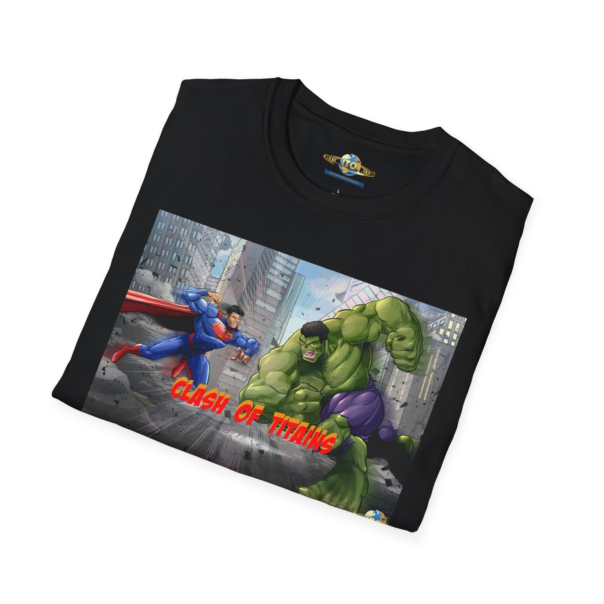 Superhero Clash Graphic Tee – "Clash of Titans"