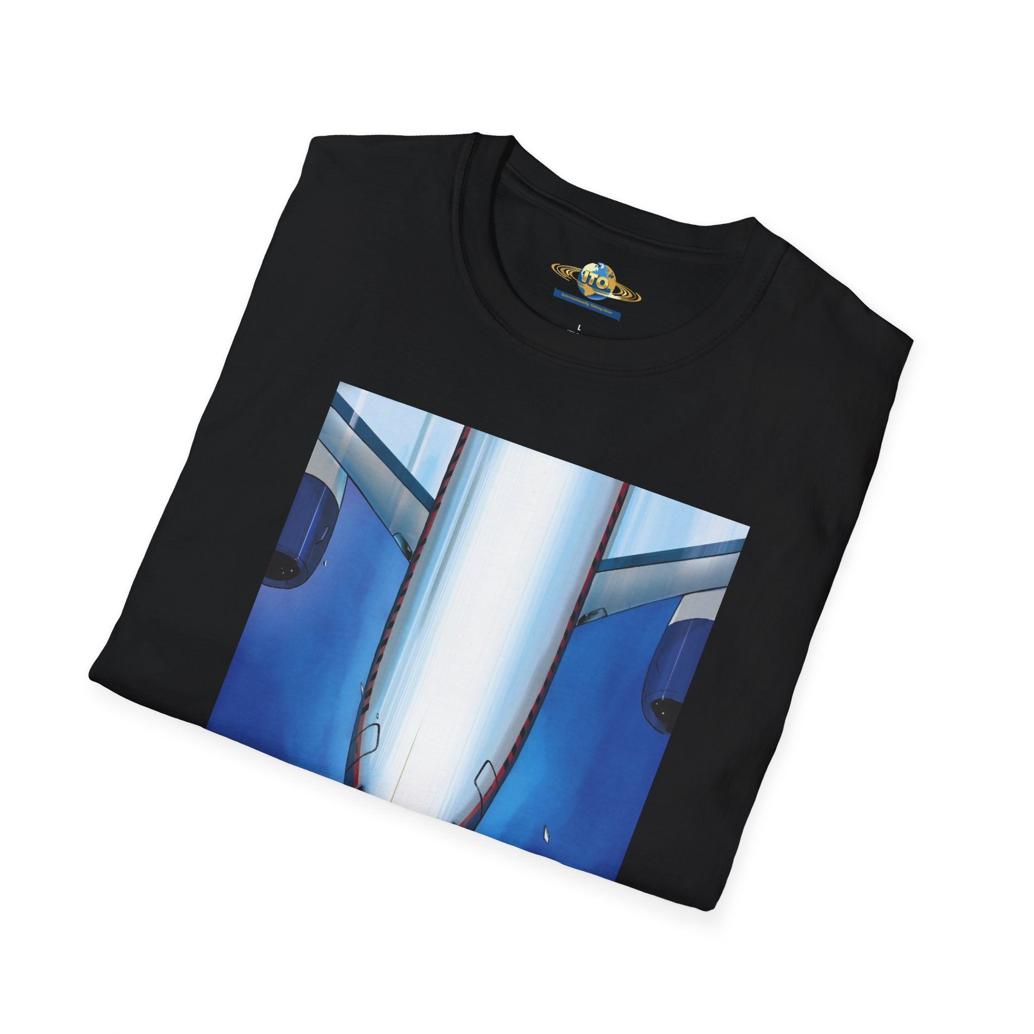 Airplane Nose Dive Graphic T-Shirt — Surreal Runway & Pilot Design