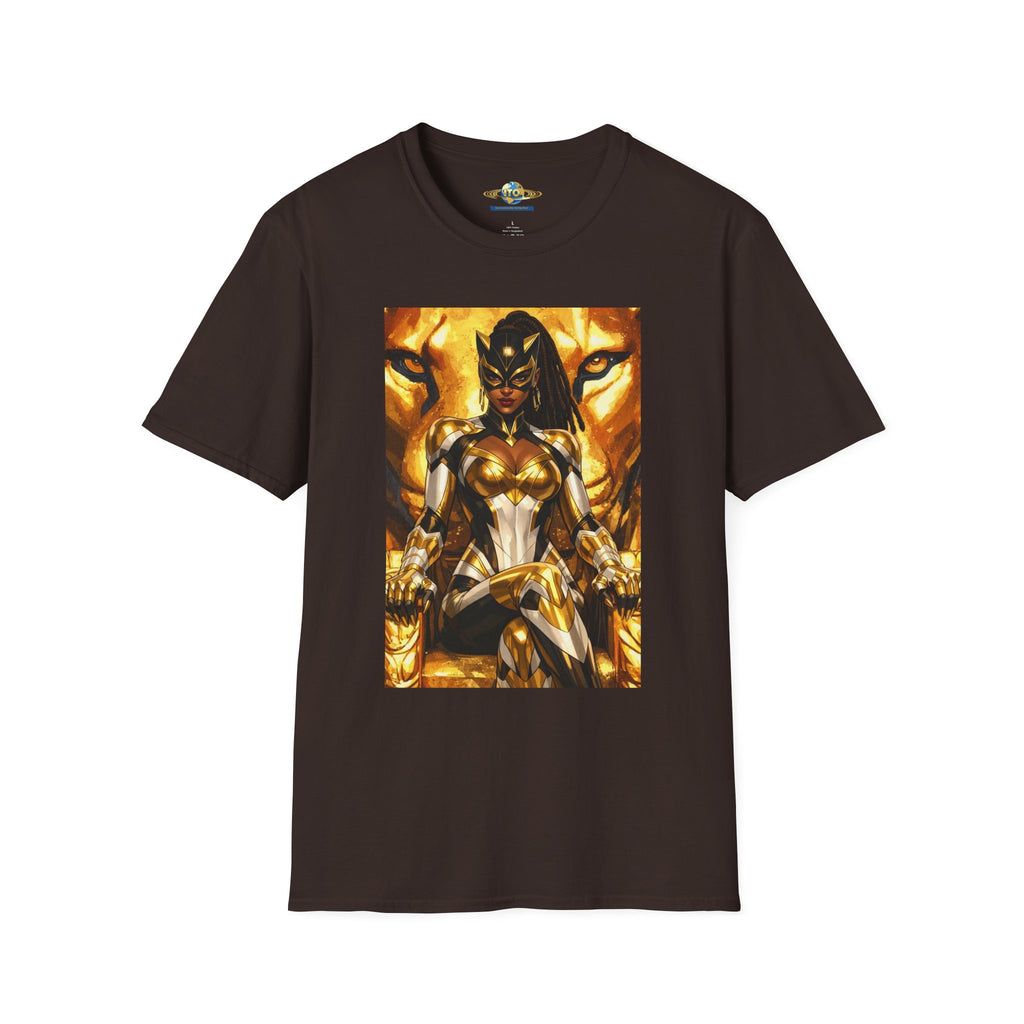 Black Panther-Inspired Graphic T-Shirt — Golden Warrior Marvel Art Tee