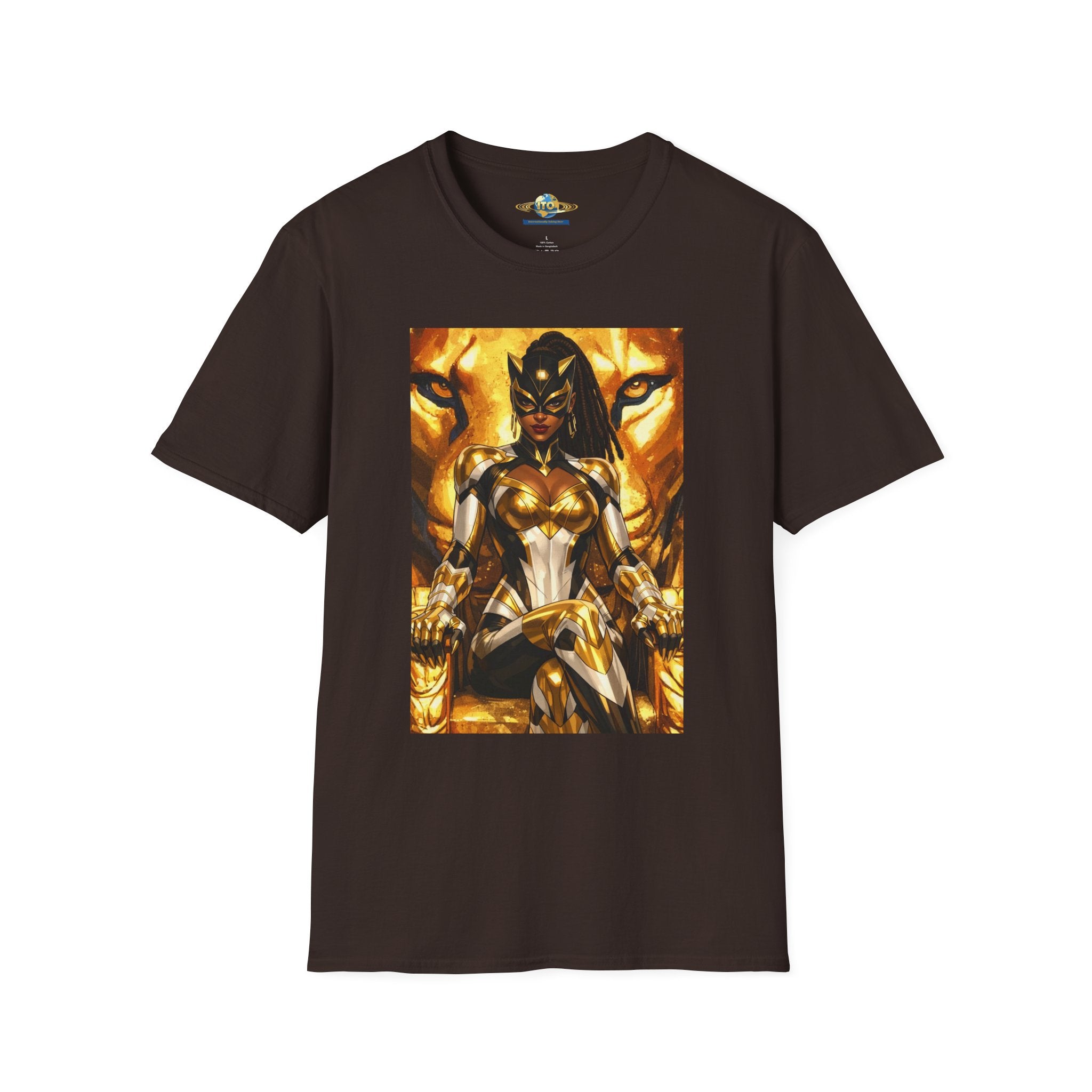 Black Panther-Inspired Graphic T-Shirt — Golden Warrior Marvel Art Tee