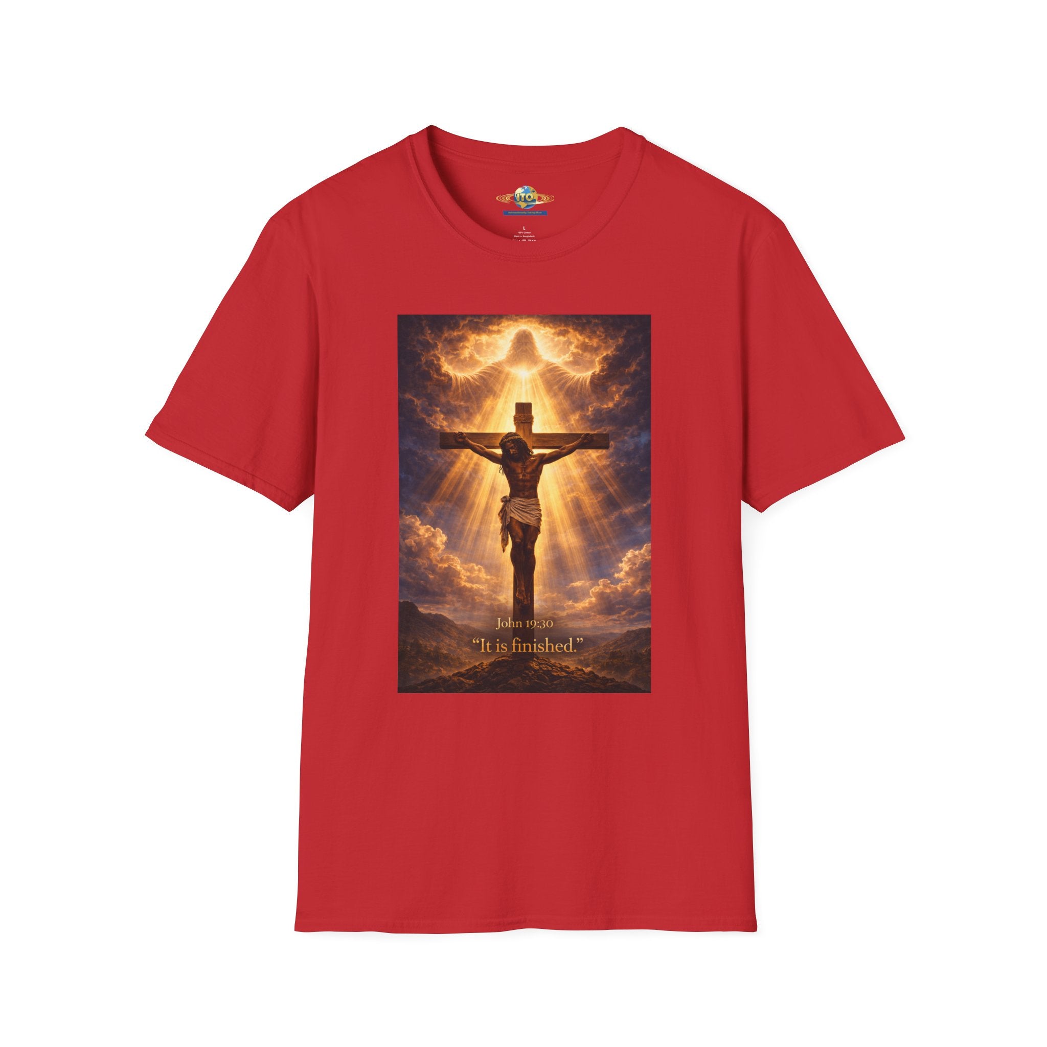 Crucifixion Jesus T-Shirt — 'He Is Risen' Inspirational Christian Tee