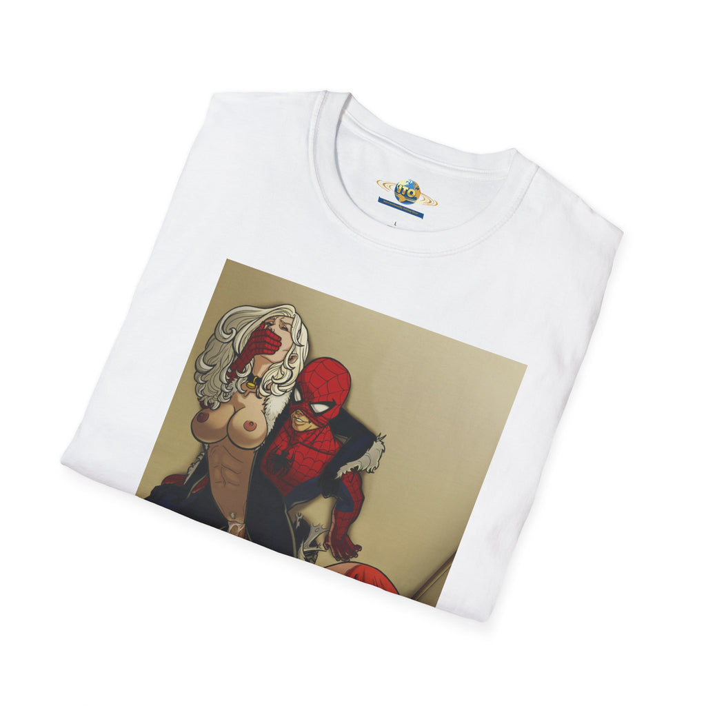 Spider Hero Comic Art T-Shirt — Web-Slinging Scene Graphic Tee
