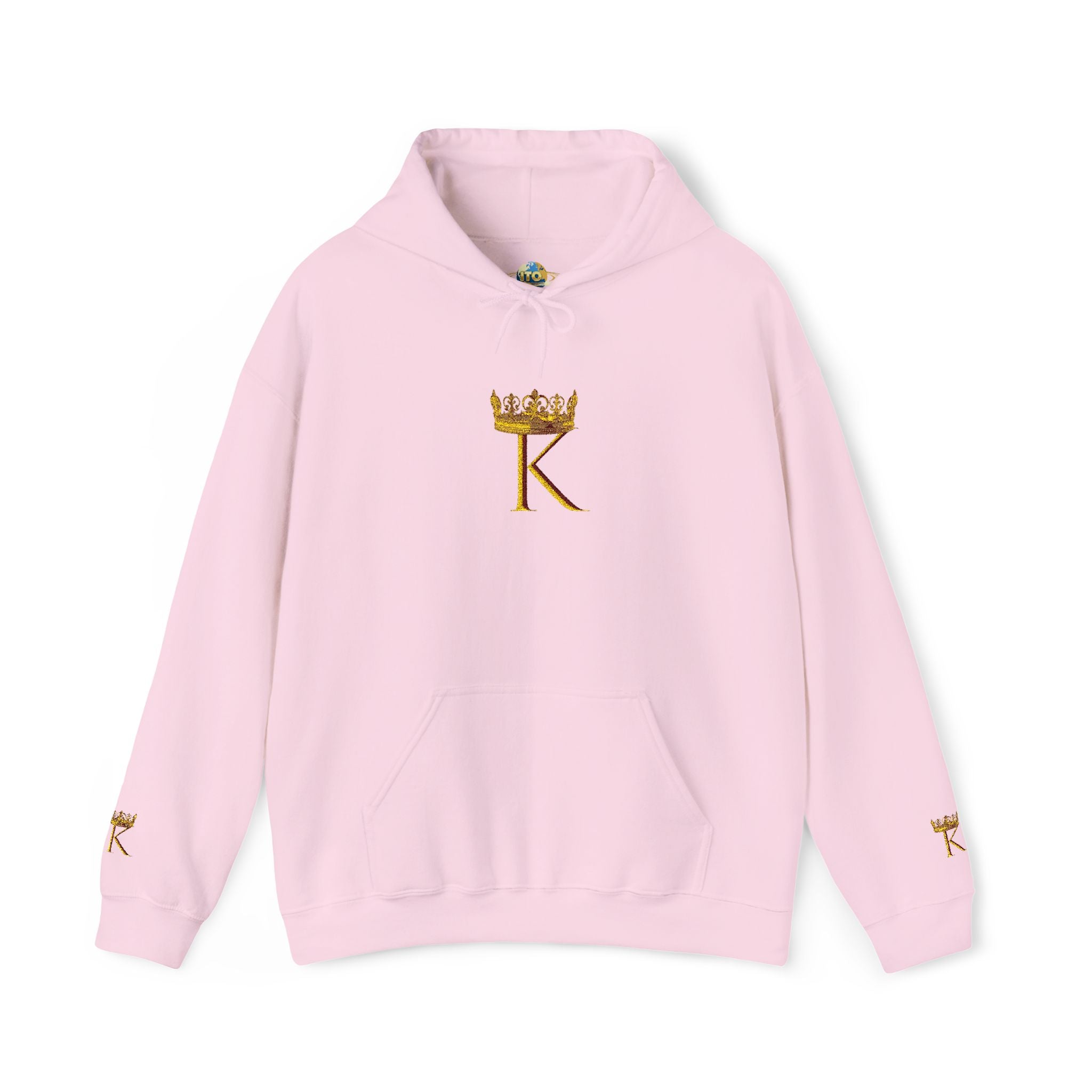 King Crown 'K' Hoodie - Gold Leopard Monogram Pullover