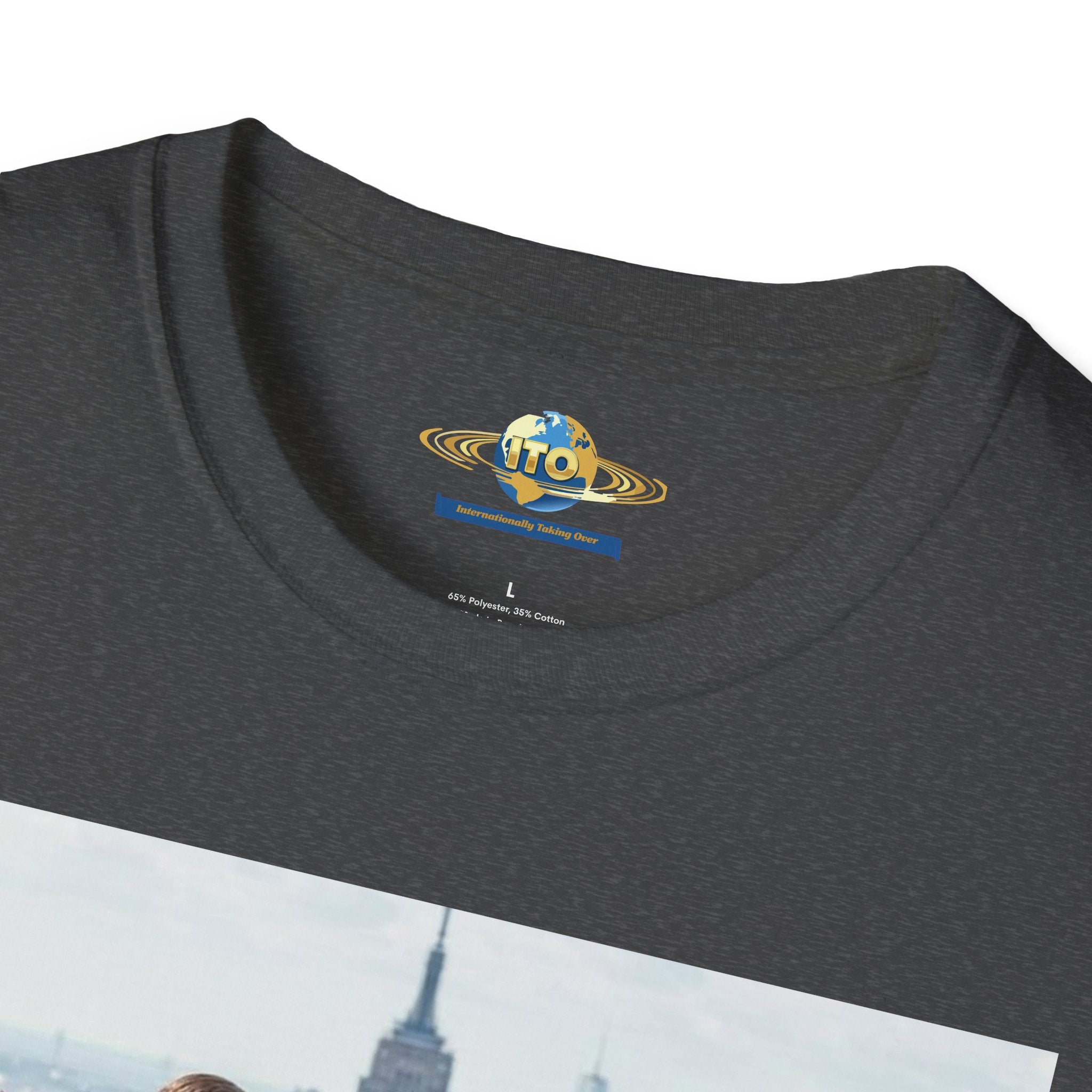 Superhero Team Photo T‑Shirt — Vintage City Rooftop Graphic Tee