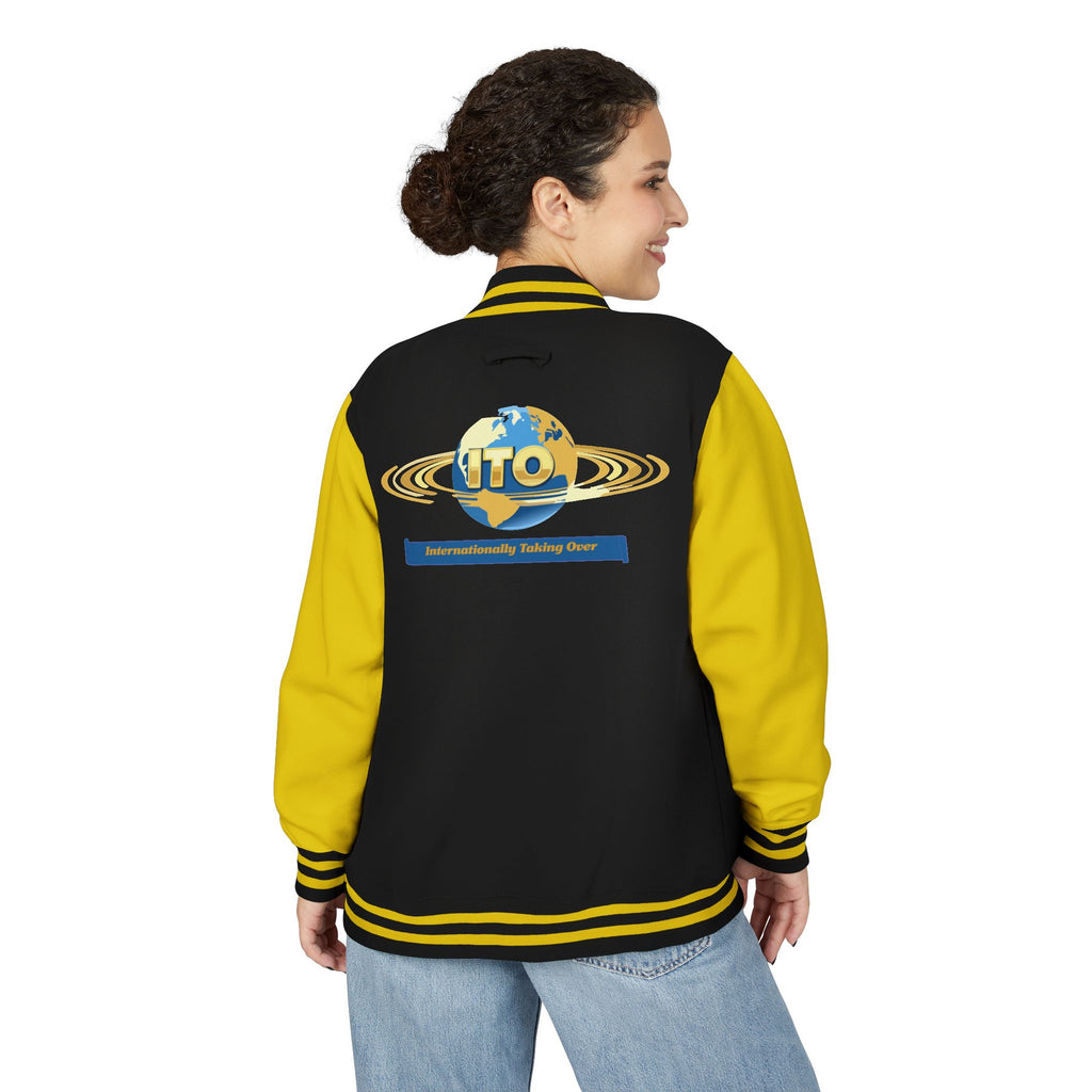 Letterman Jacket — UTO Interplanetary Travel Club Logo Varsity Jacket