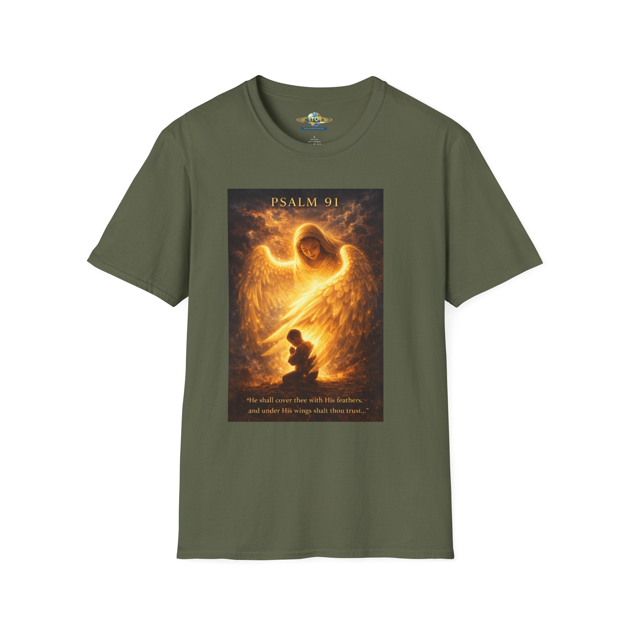 Psalm 91 Guardian Angel T-Shirt — Inspirational Christian Faith Tee