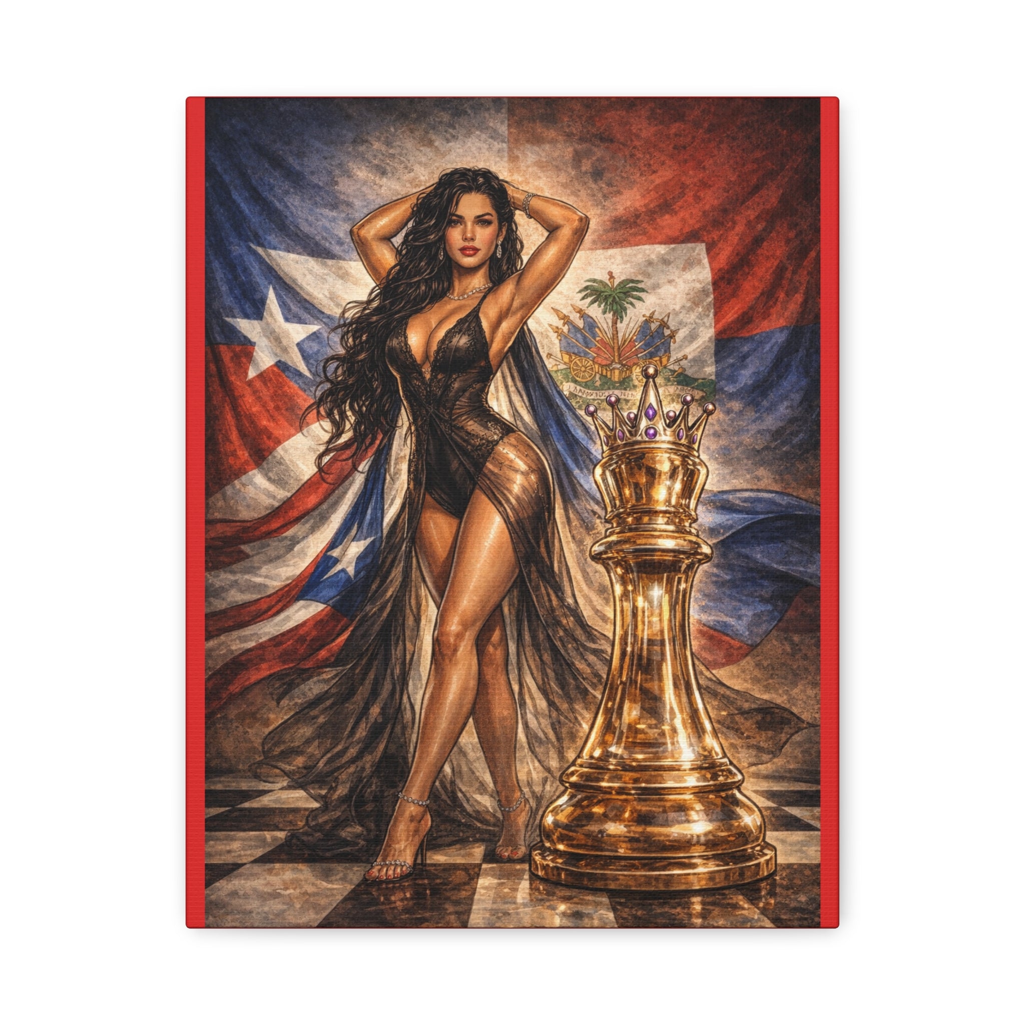 Dominican Queen Chess Canvas - Matte Stretched Wall Art