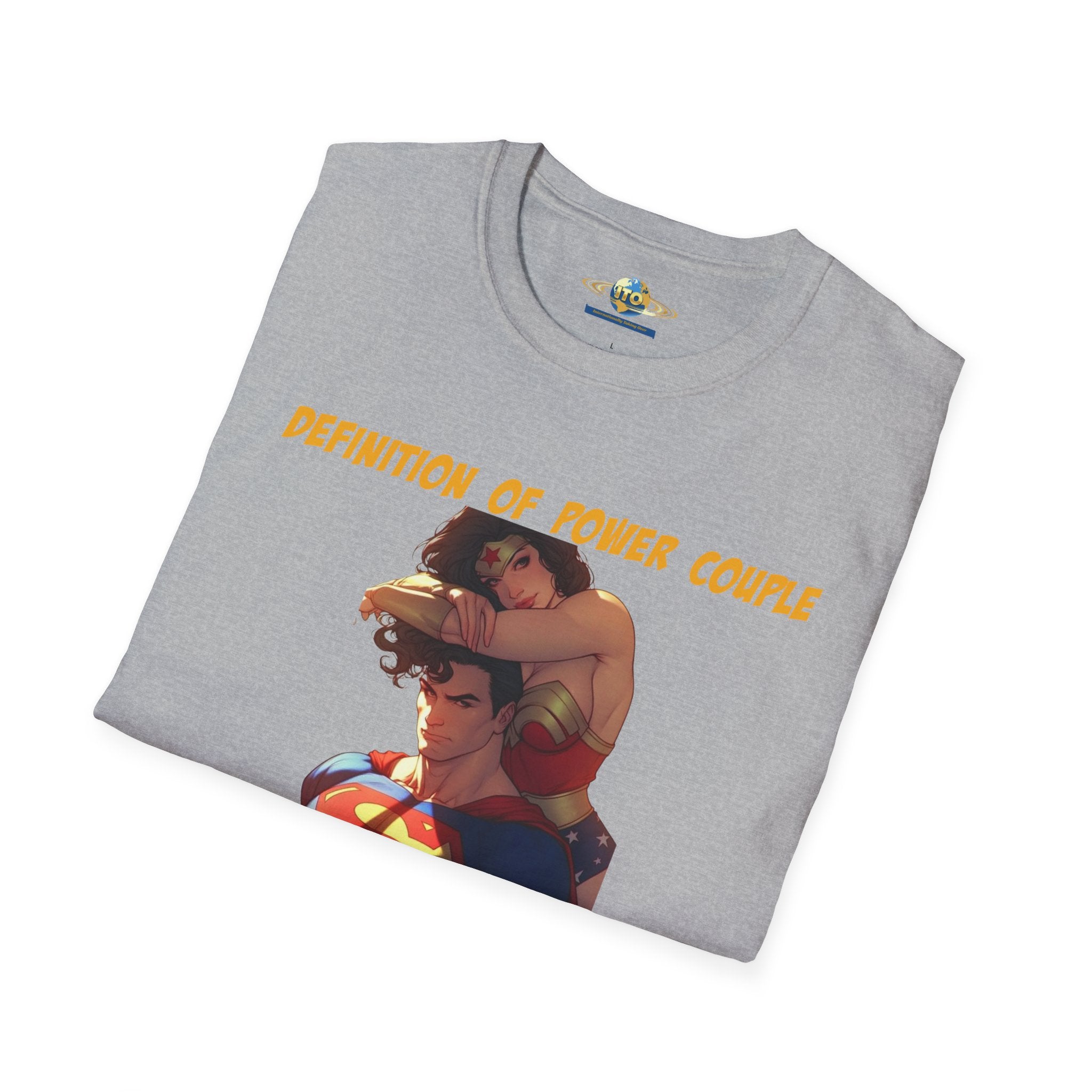 Power Couple Graphic T‑Shirt — 'Definition of Power Couple' Superhero Love Tee