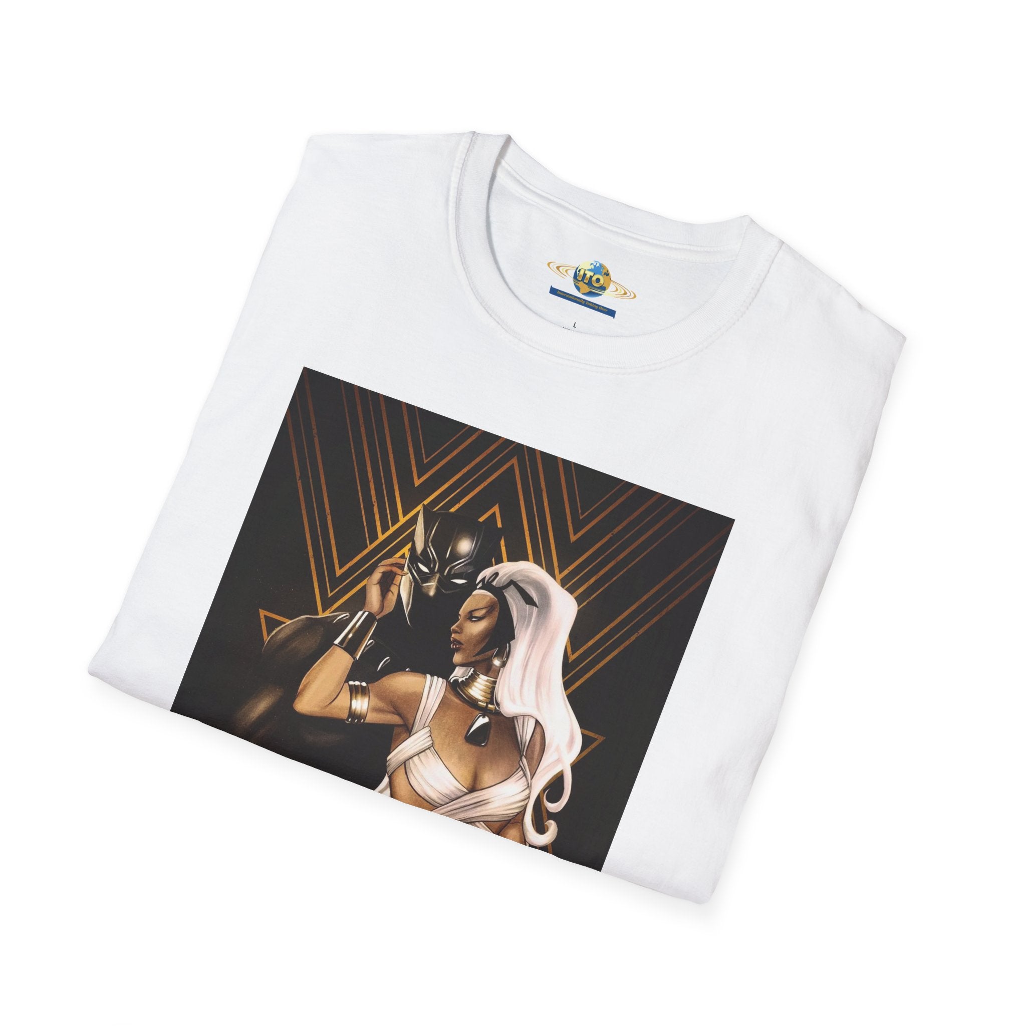 Black love Art T-Shirt — Gold Art Deco Oracle Illustration