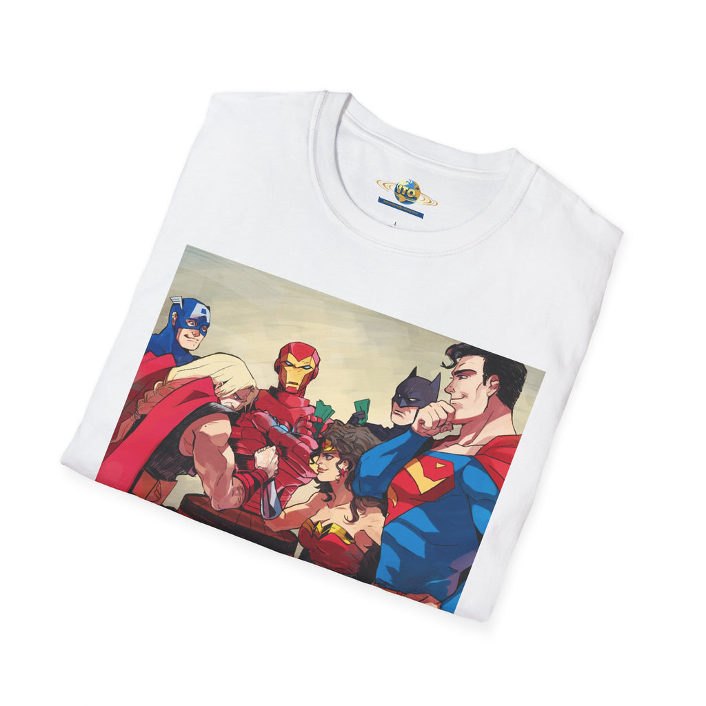 God vs God Arm wrestle  Unisex Softstyle T-Shirt