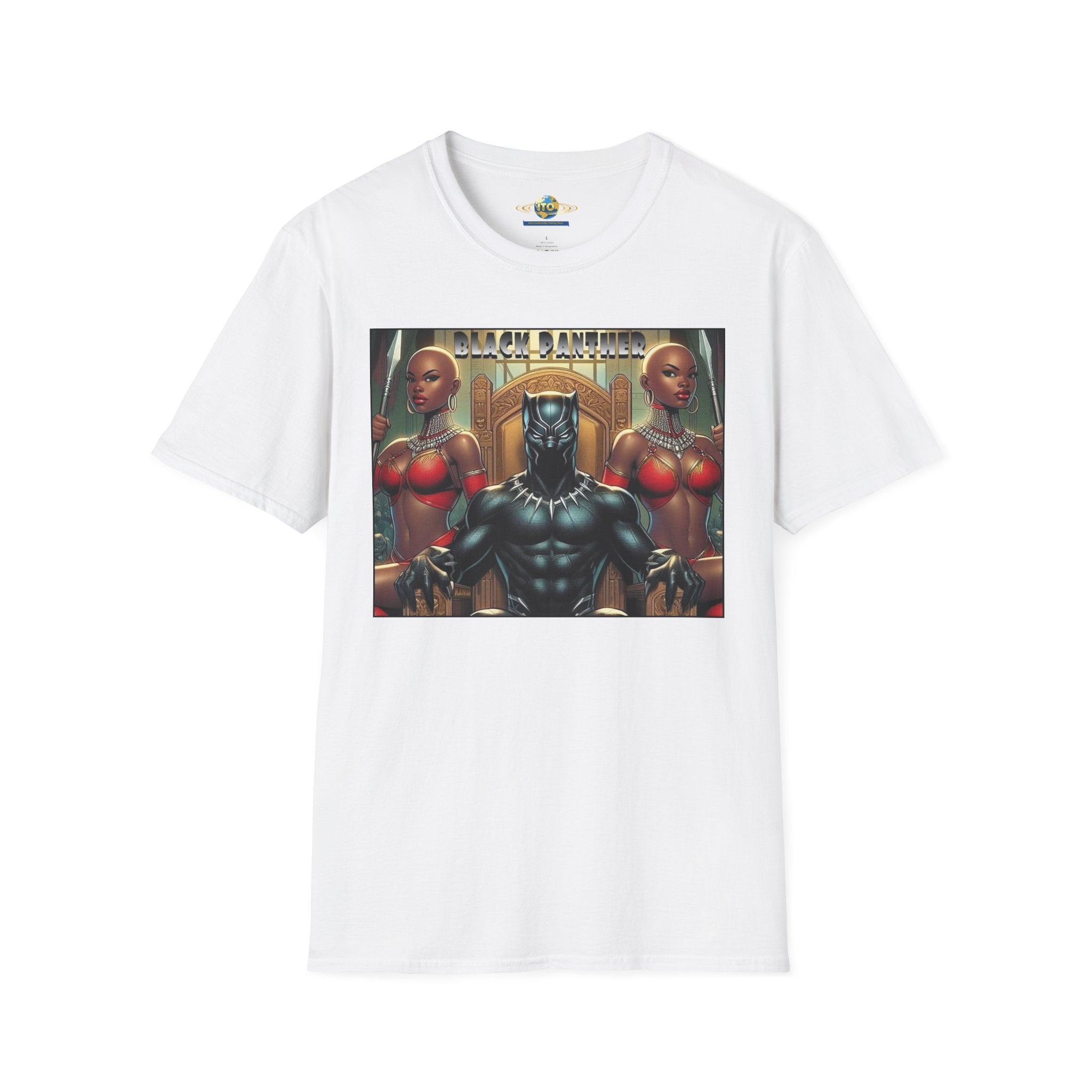 Black Panther Throne Graphic T-Shirt — Afro-Futurist King Art Tee