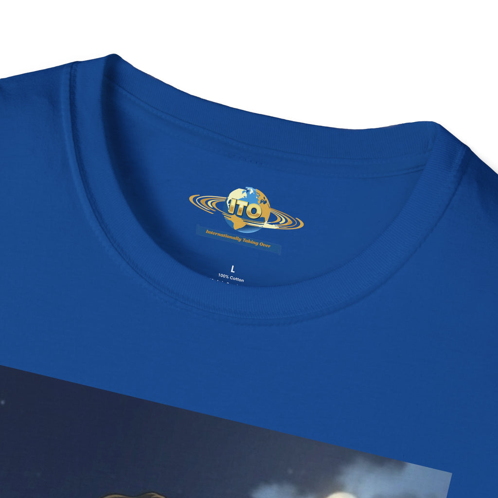 Wonder Woman & Superman Romantic Illustration T-Shirt — Night Sky Couples Tee