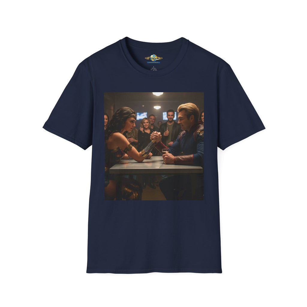 Arm Wrestling Photo T-Shirt – Vintage Barroom Match Graphic Tee