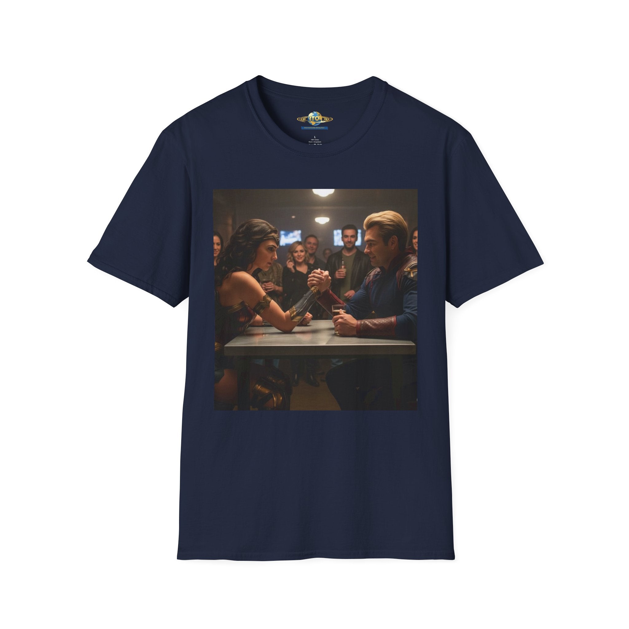 Arm Wrestling Photo T-Shirt – Vintage Barroom Match Graphic Tee