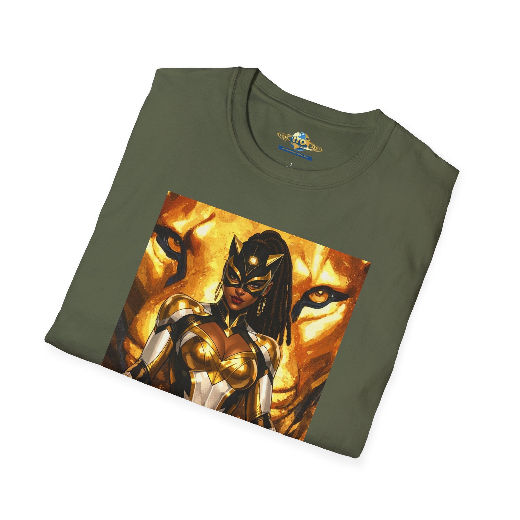 Black Panther-Inspired Graphic T-Shirt — Golden Warrior Marvel Art Tee