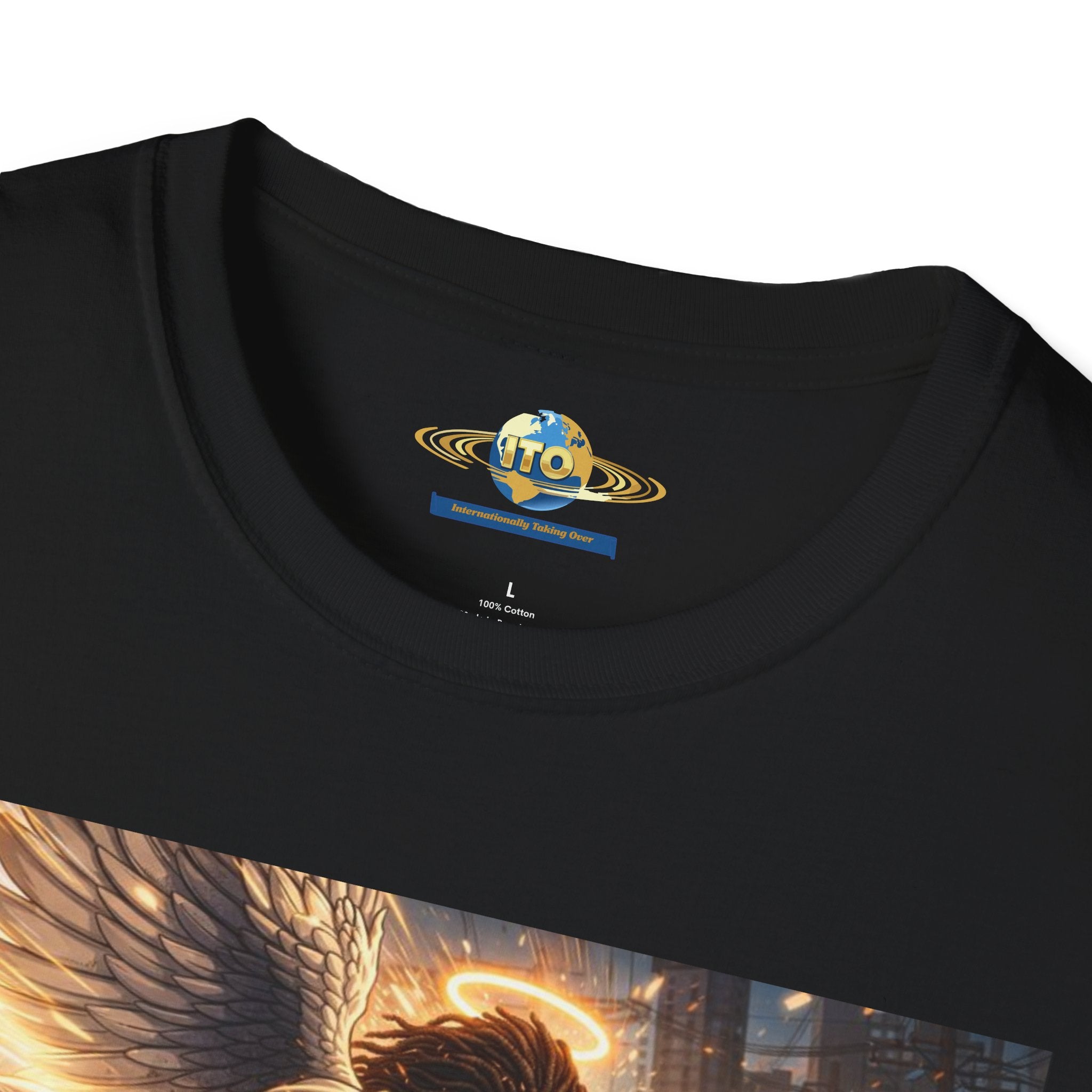 Angel Protector T-Shirt — Guardian Angel Urban Night Scene