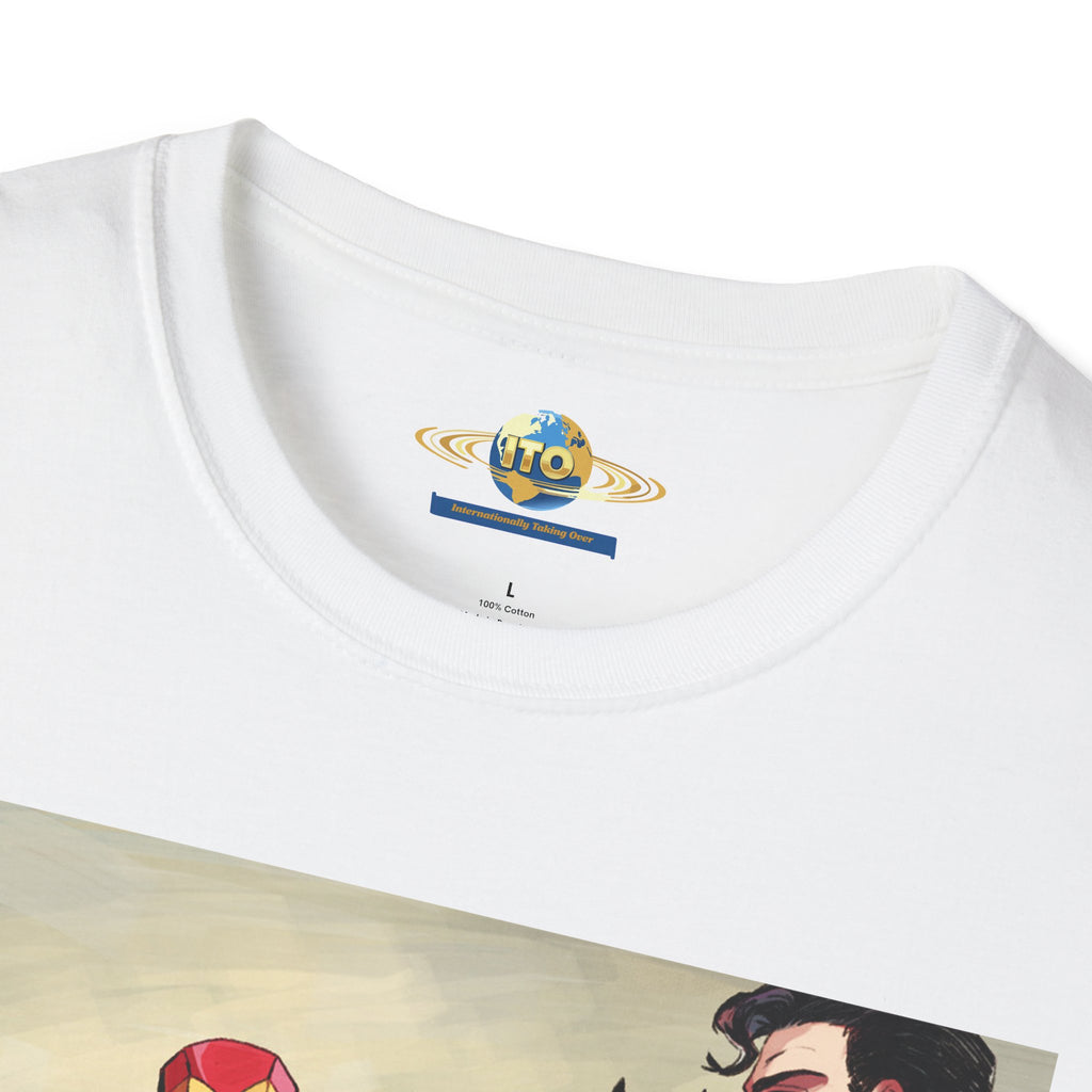 God vs God Arm wrestle  Unisex Softstyle T-Shirt