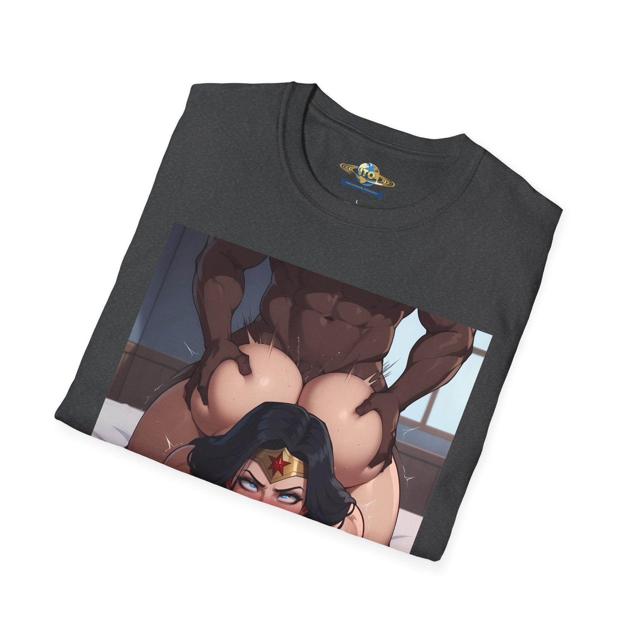 Black Man & Wonder Ass Graphic T-Shirt — Pinup Superhero Art Print