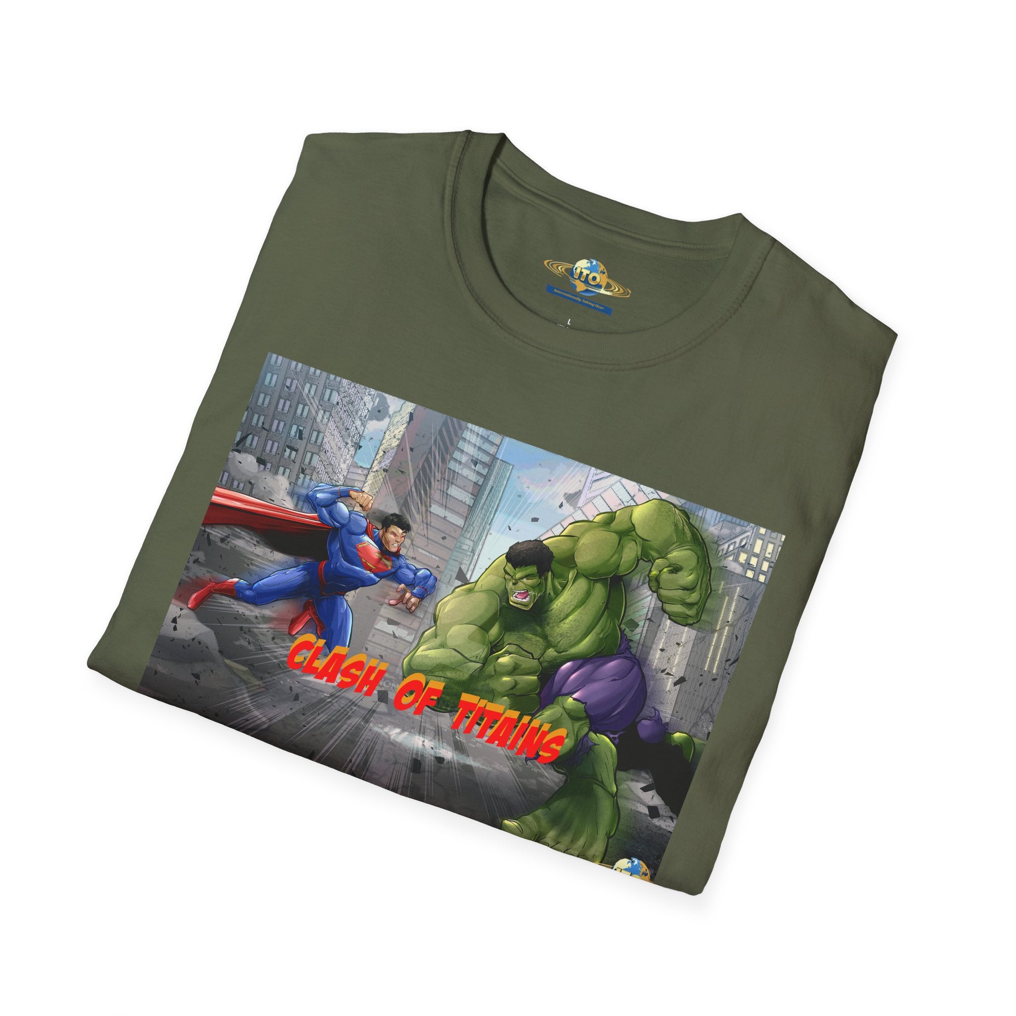 Superhero Clash Graphic Tee – "Clash of Titans"