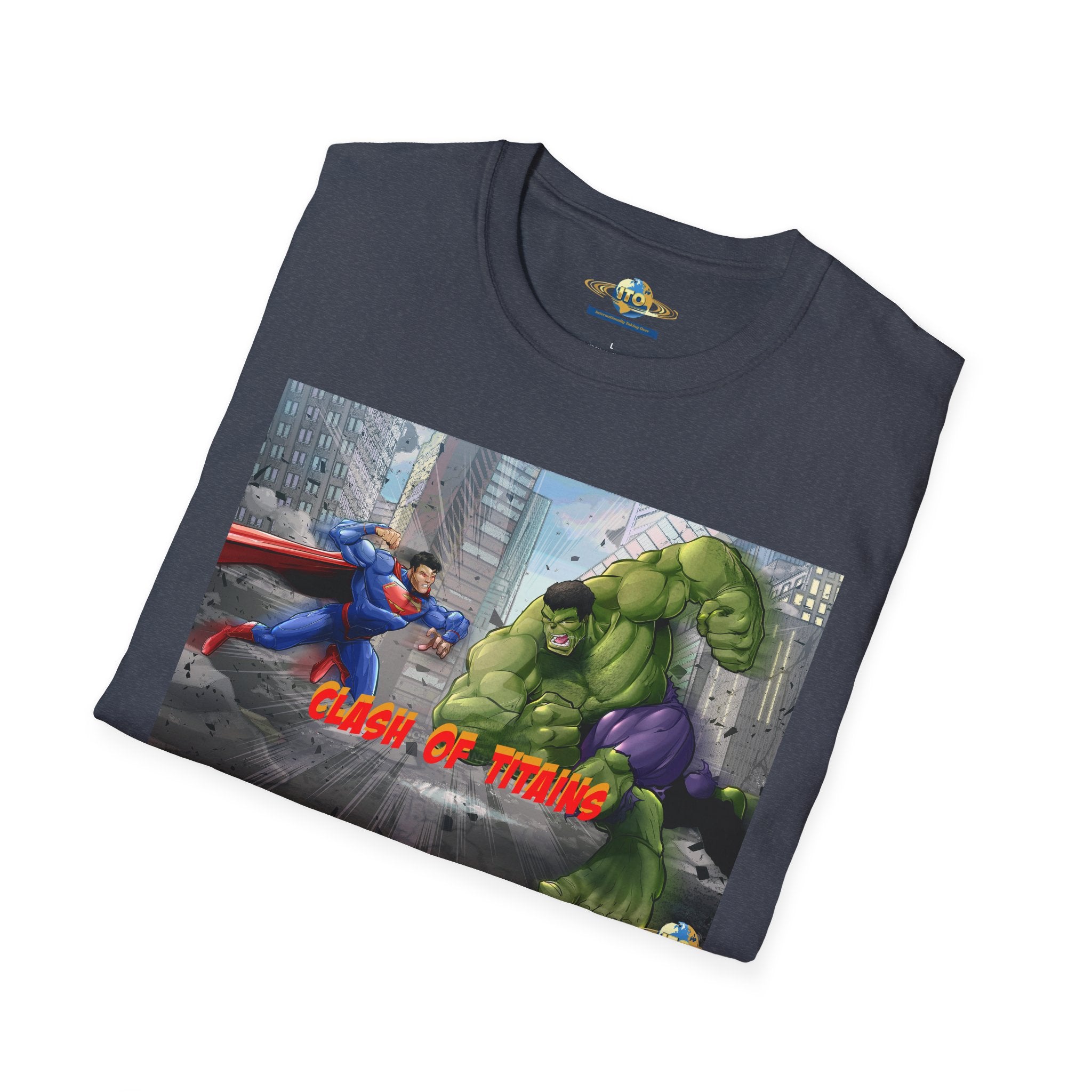 Superhero Clash Graphic Tee – "Clash of Titans"