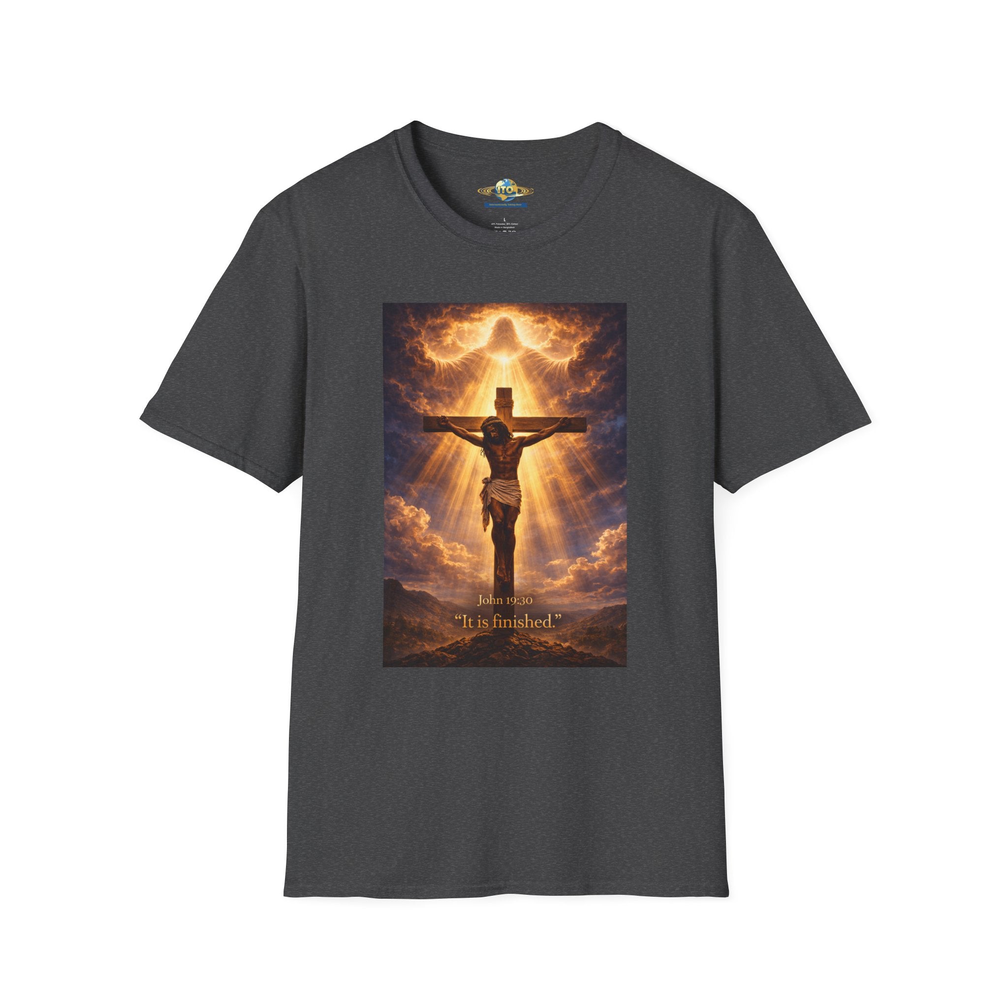 Crucifixion Jesus T-Shirt — 'He Is Risen' Inspirational Christian Tee