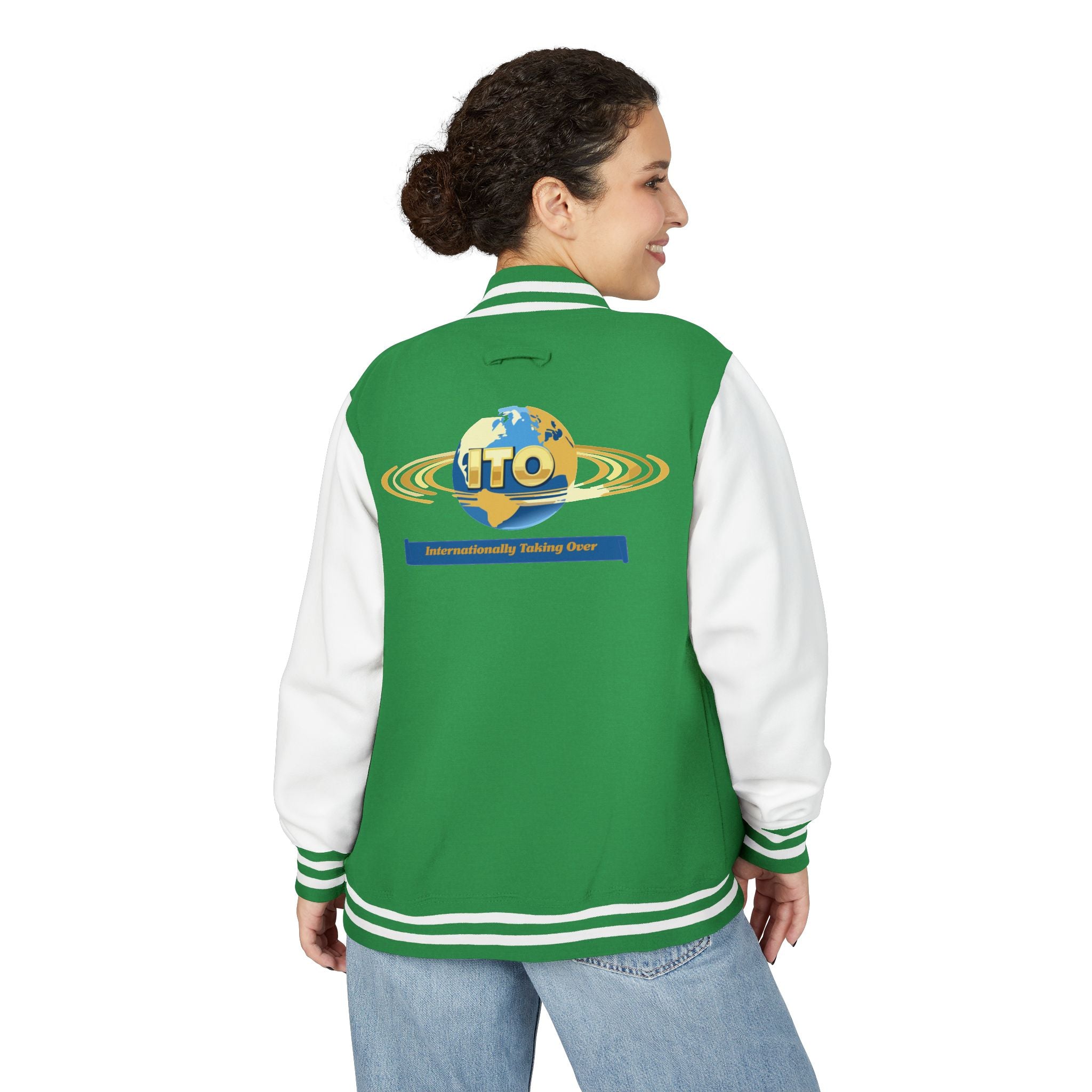 Letterman Jacket — UTO Interplanetary Travel Club Logo Varsity Jacket