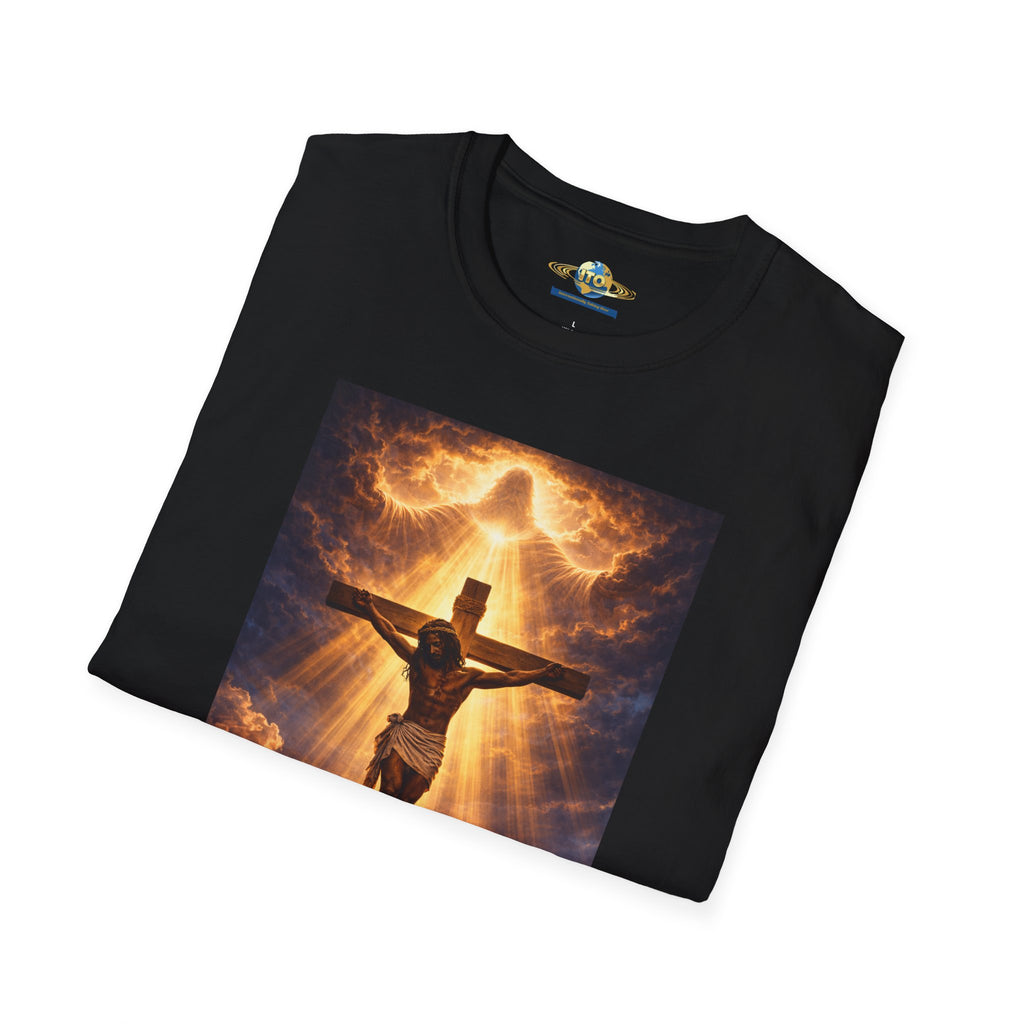 Crucifixion Jesus T-Shirt — 'He Is Risen' Inspirational Christian Tee