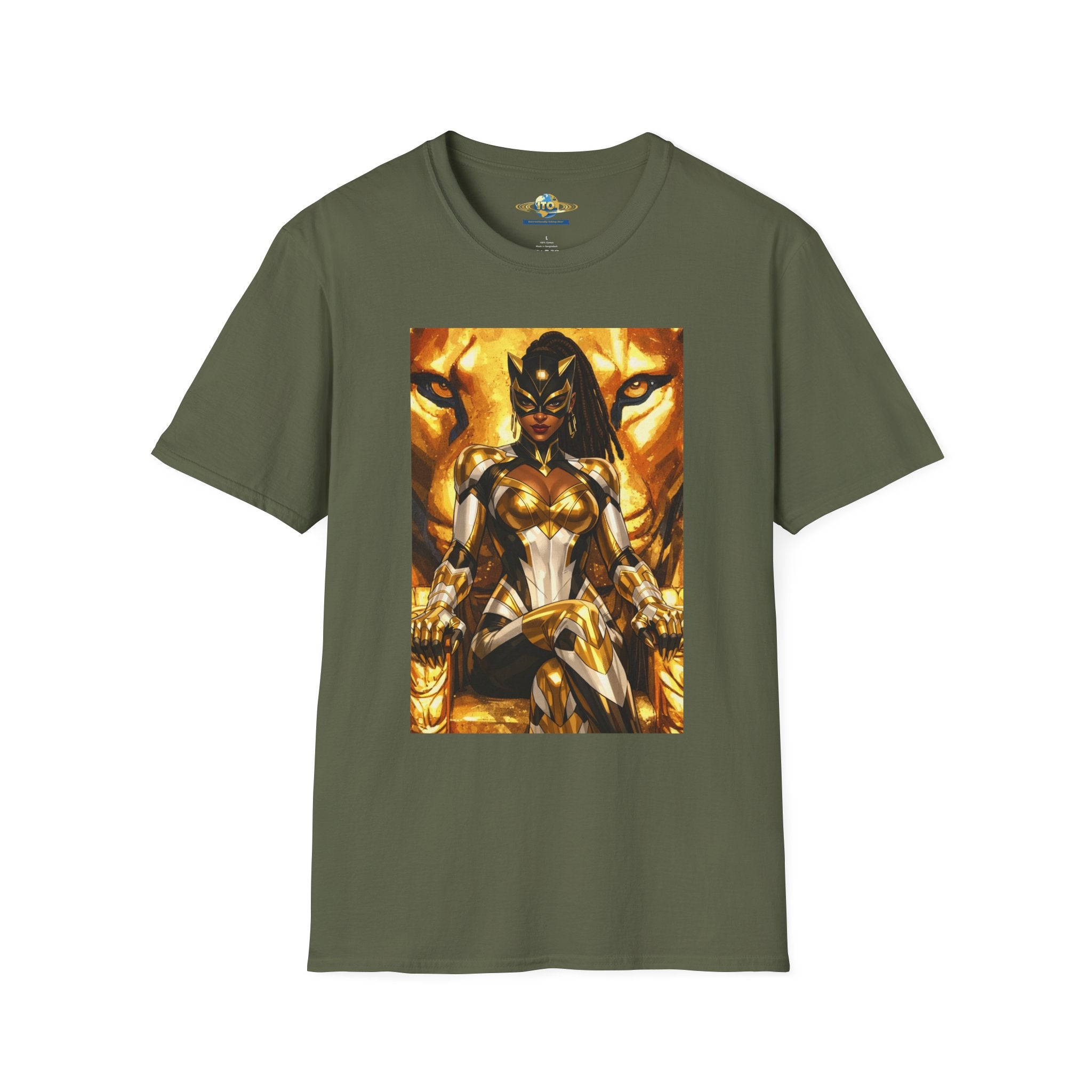 Black Panther-Inspired Graphic T-Shirt — Golden Warrior Marvel Art Tee
