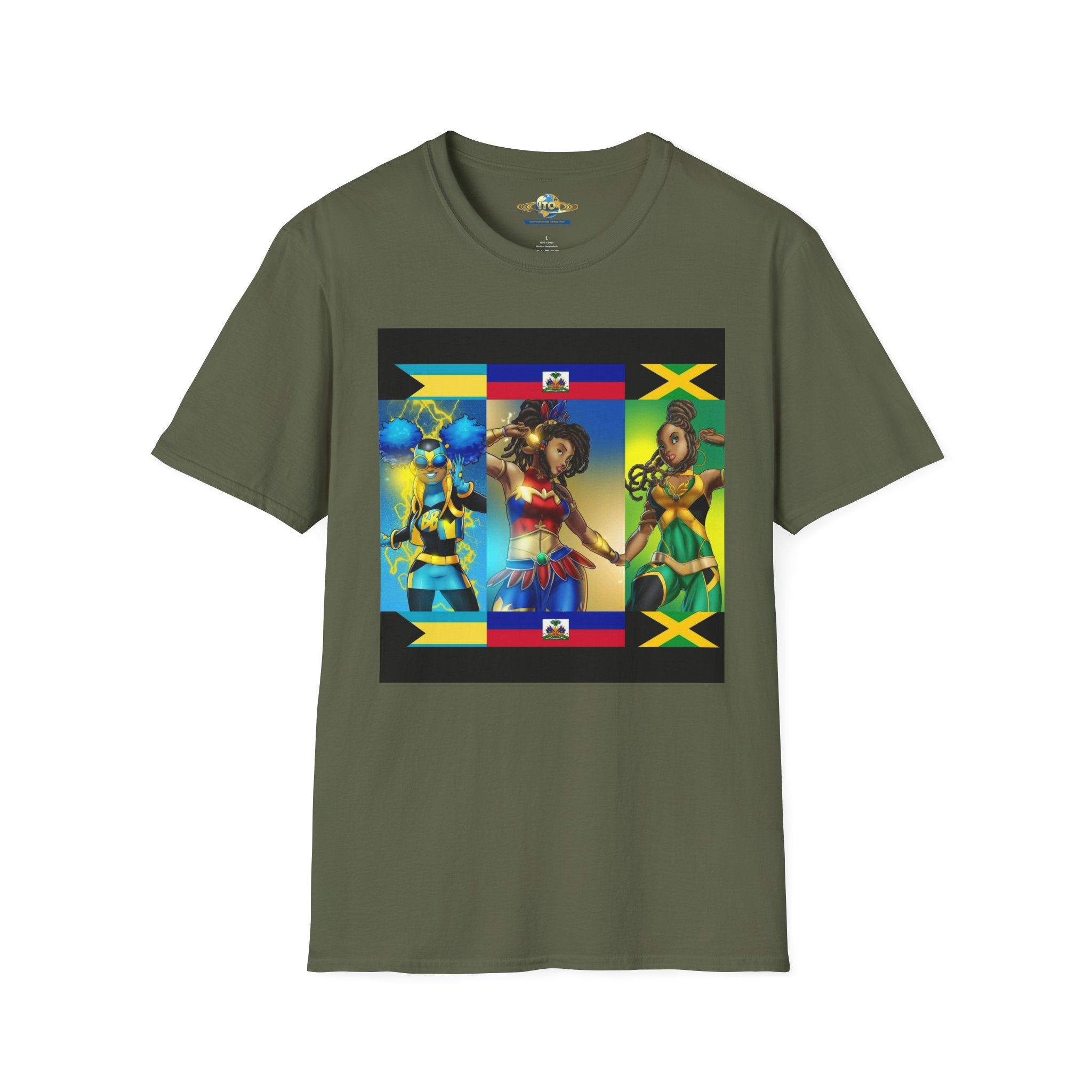 Caribbean Queens T-Shirt — Jamaican & Haitian Islander Women Design