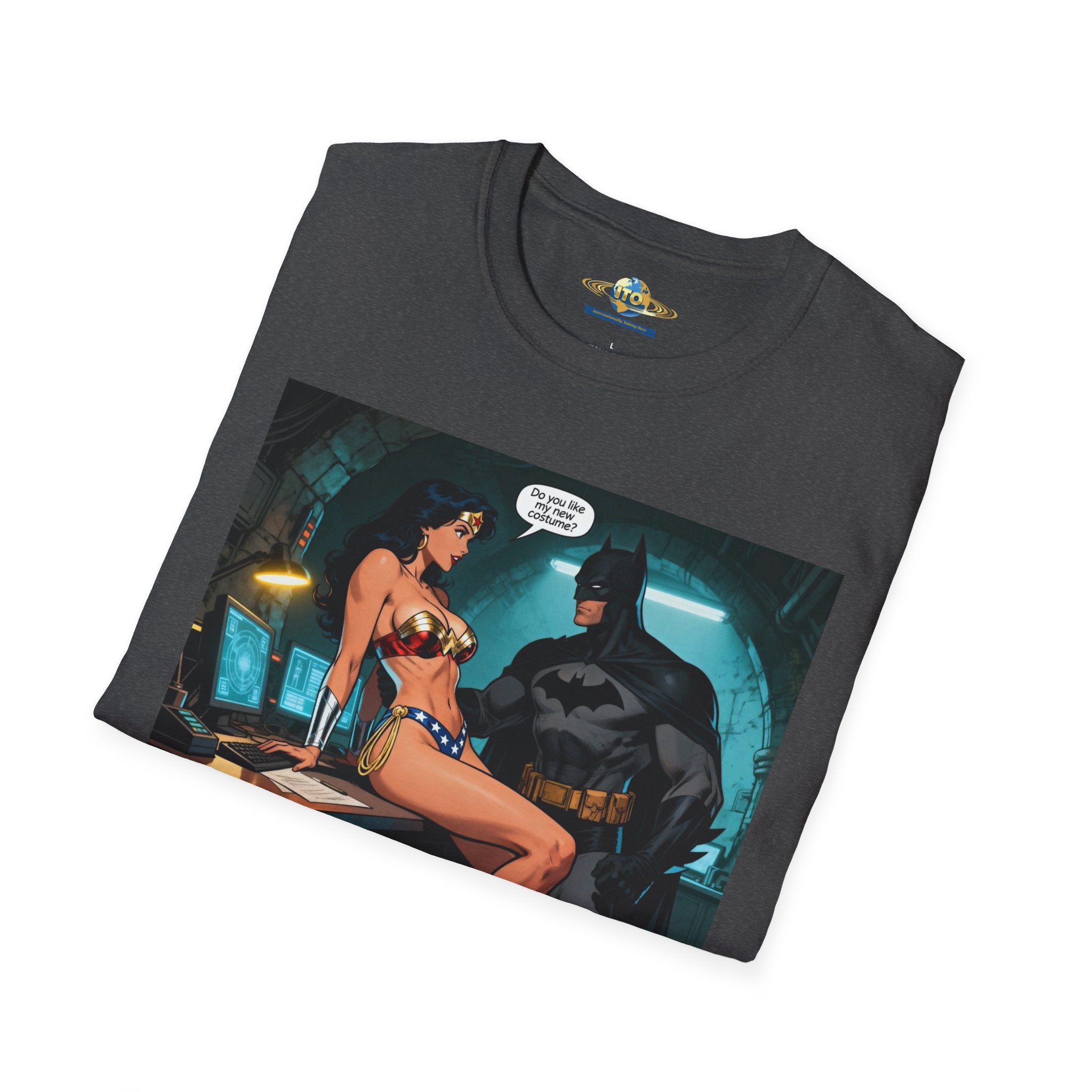 Graphic T-Shirt — Retro Comic Batman & Wonder Woman Pinup
