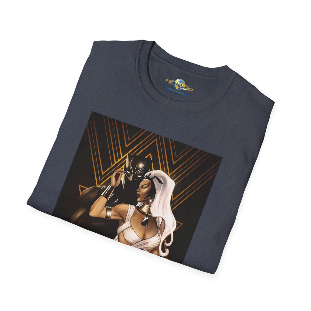 Black love Art T-Shirt — Gold Art Deco Oracle Illustration