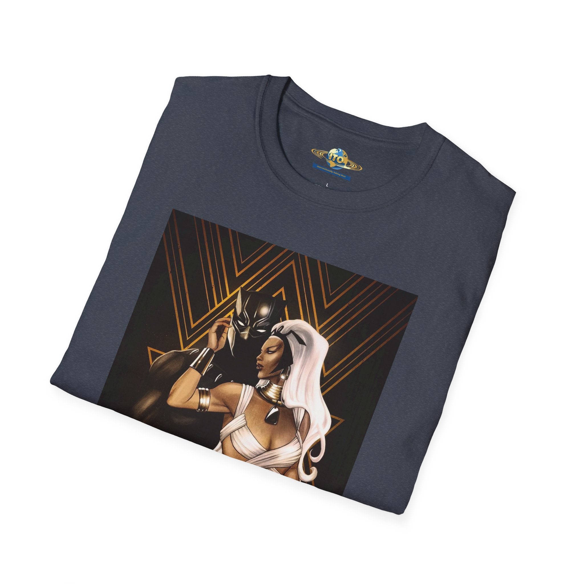 Black love Art T-Shirt — Gold Art Deco Oracle Illustration