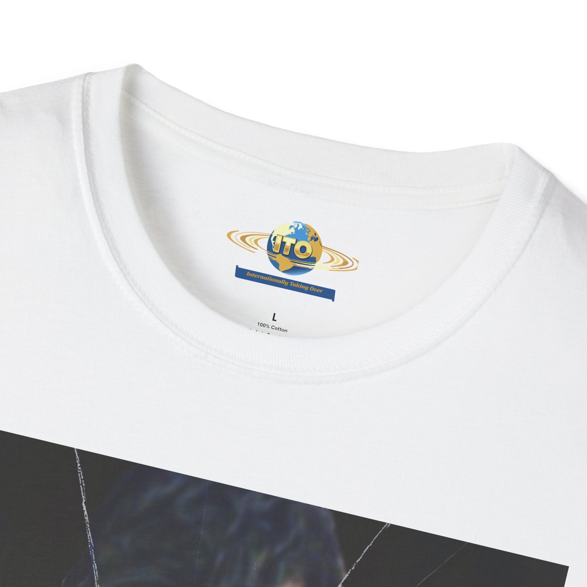 Broken Mirror Photo Tee — Reflective Shattered Glass Graphic T-Shirt