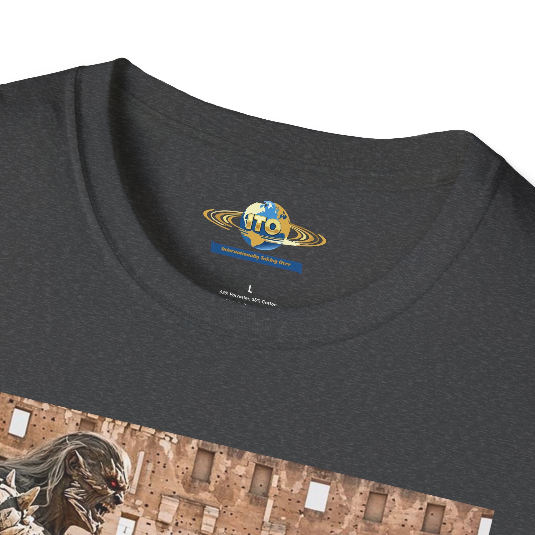 Fantasy Heroes Faceoff T-Shirt — Epic Gladiator Arena Scene