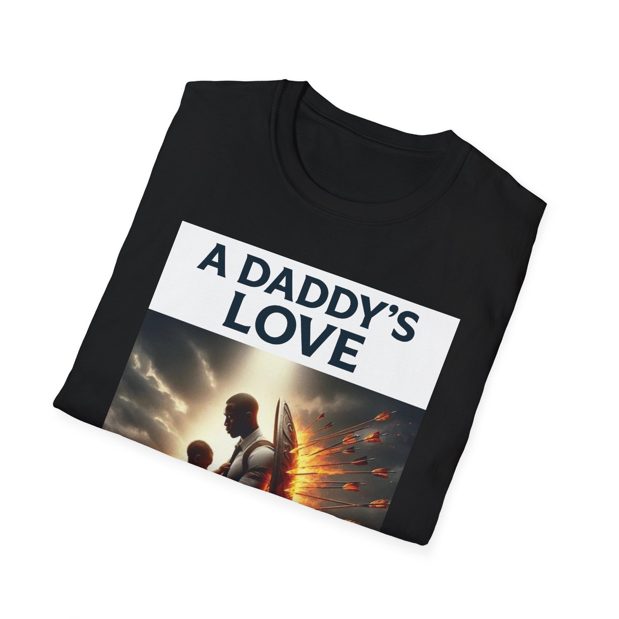 A Daddy's Love T-Shirt — Father and Child Silhouette with Angel Wings Gift