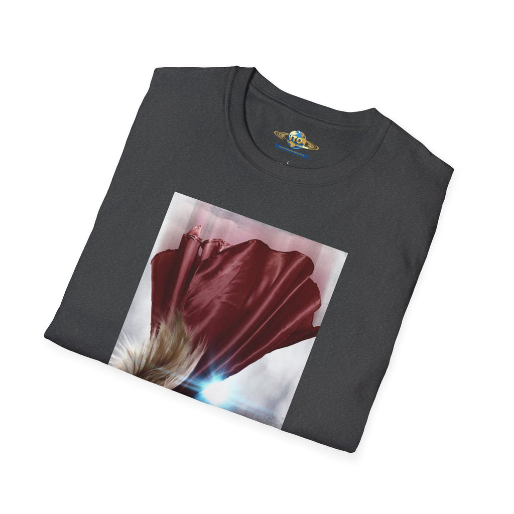 Superhero Pose T-Shirt — Dramatic Cape Hero Graphic