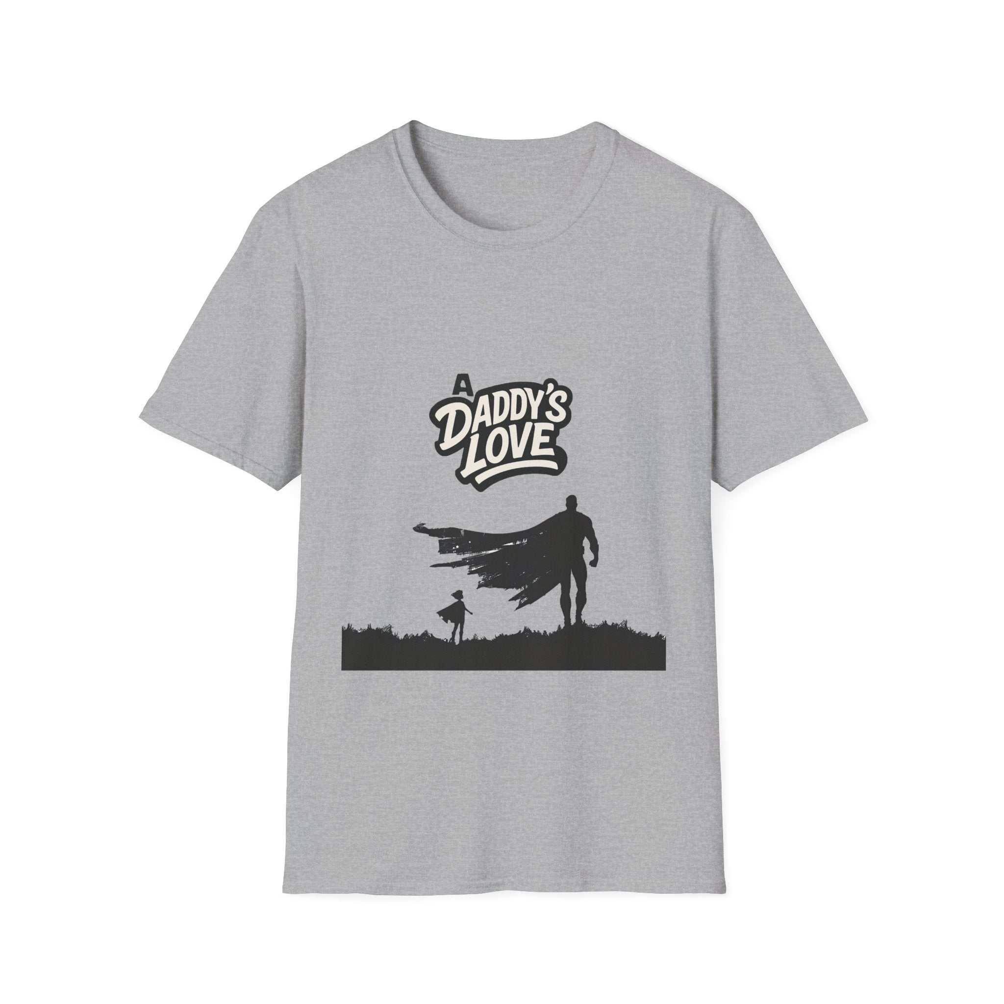 Daddy’s Love T-Shirt — Superhero Dad Silhouette Father’s Day Tee