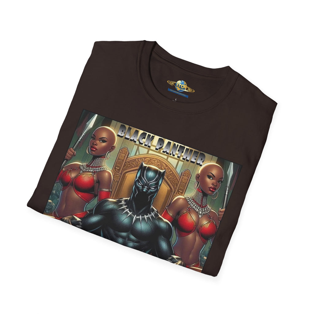 Black Panther Throne Graphic T-Shirt — Afro-Futurist King Art Tee