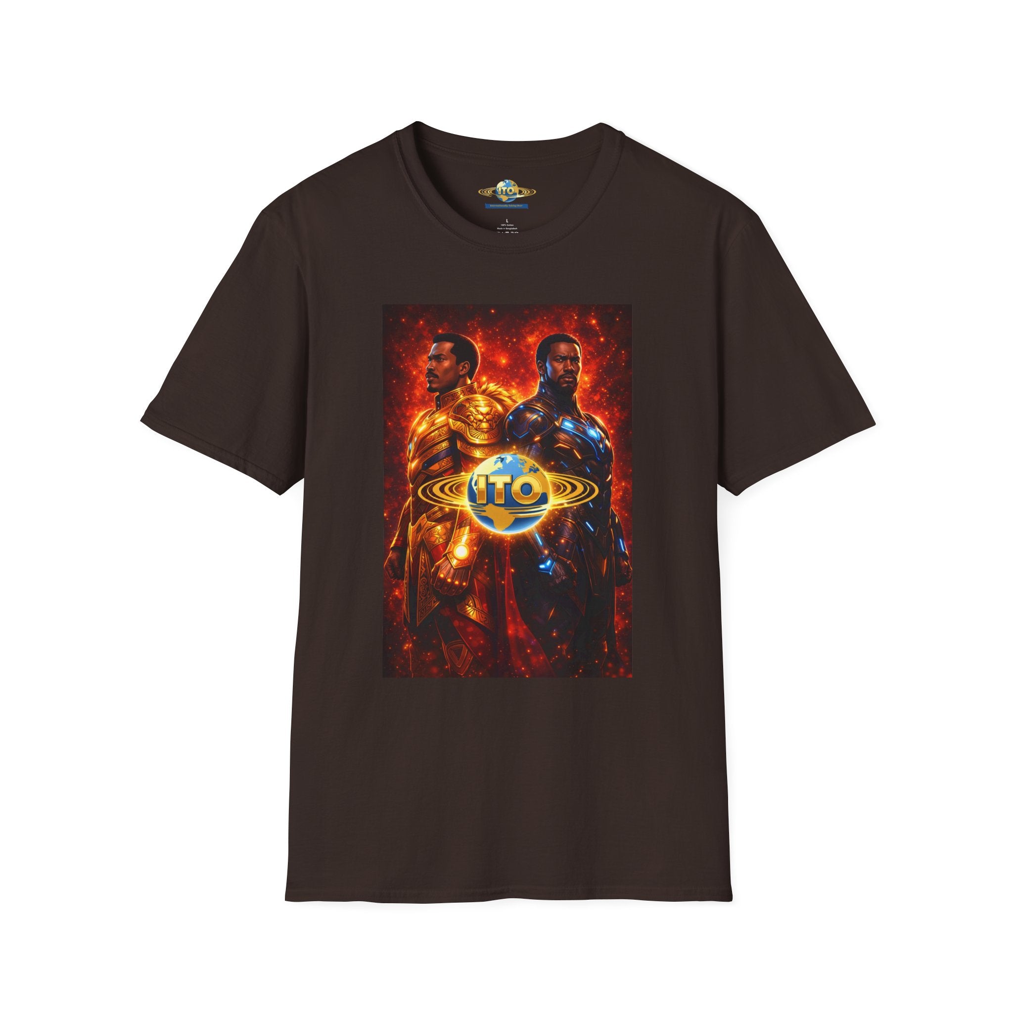 Champion vs Challenger Sci‑Fi Graphic T‑Shirt — Retro Space Emblem Poster