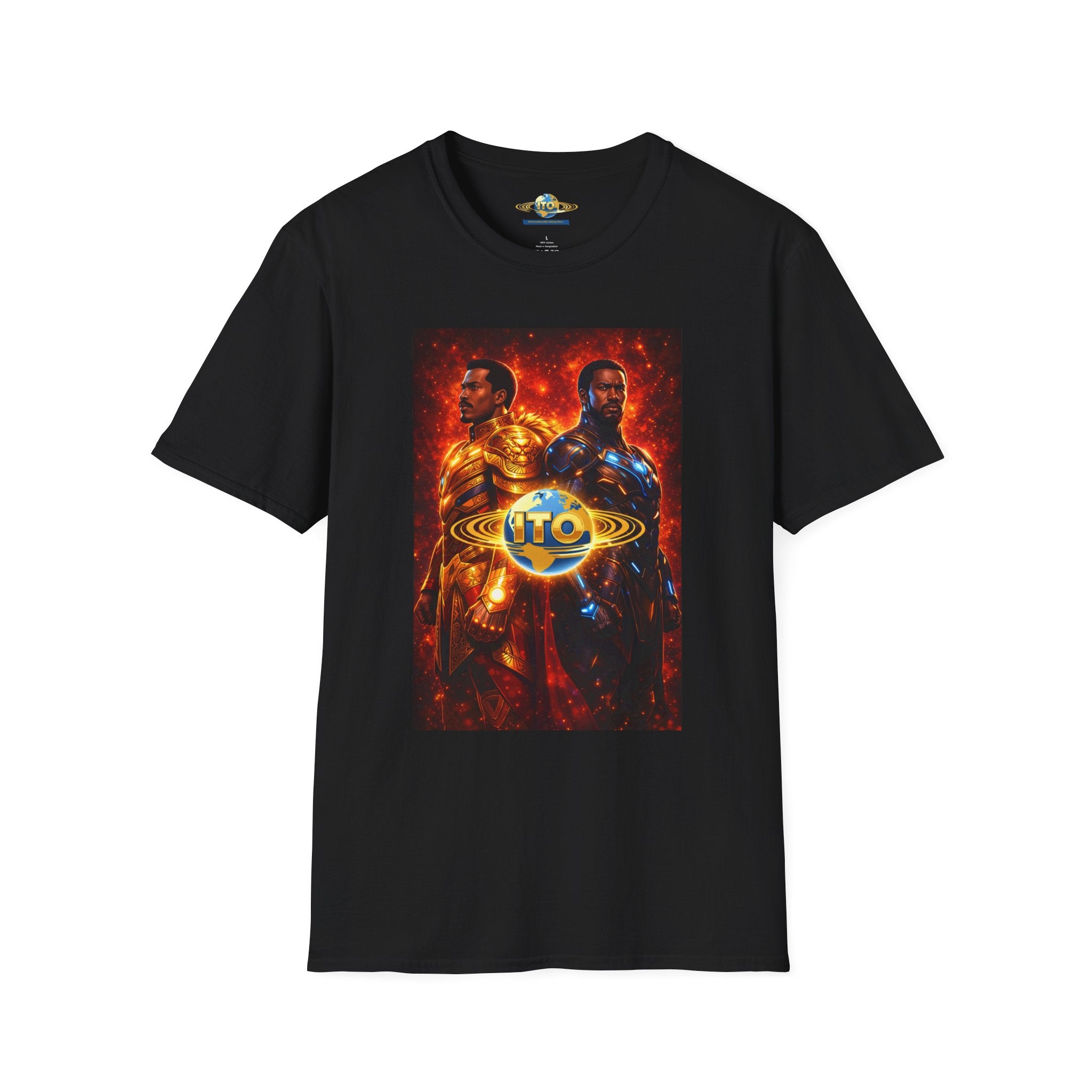 Champion vs Challenger Sci‑Fi Graphic T‑Shirt — Retro Space Emblem Poster