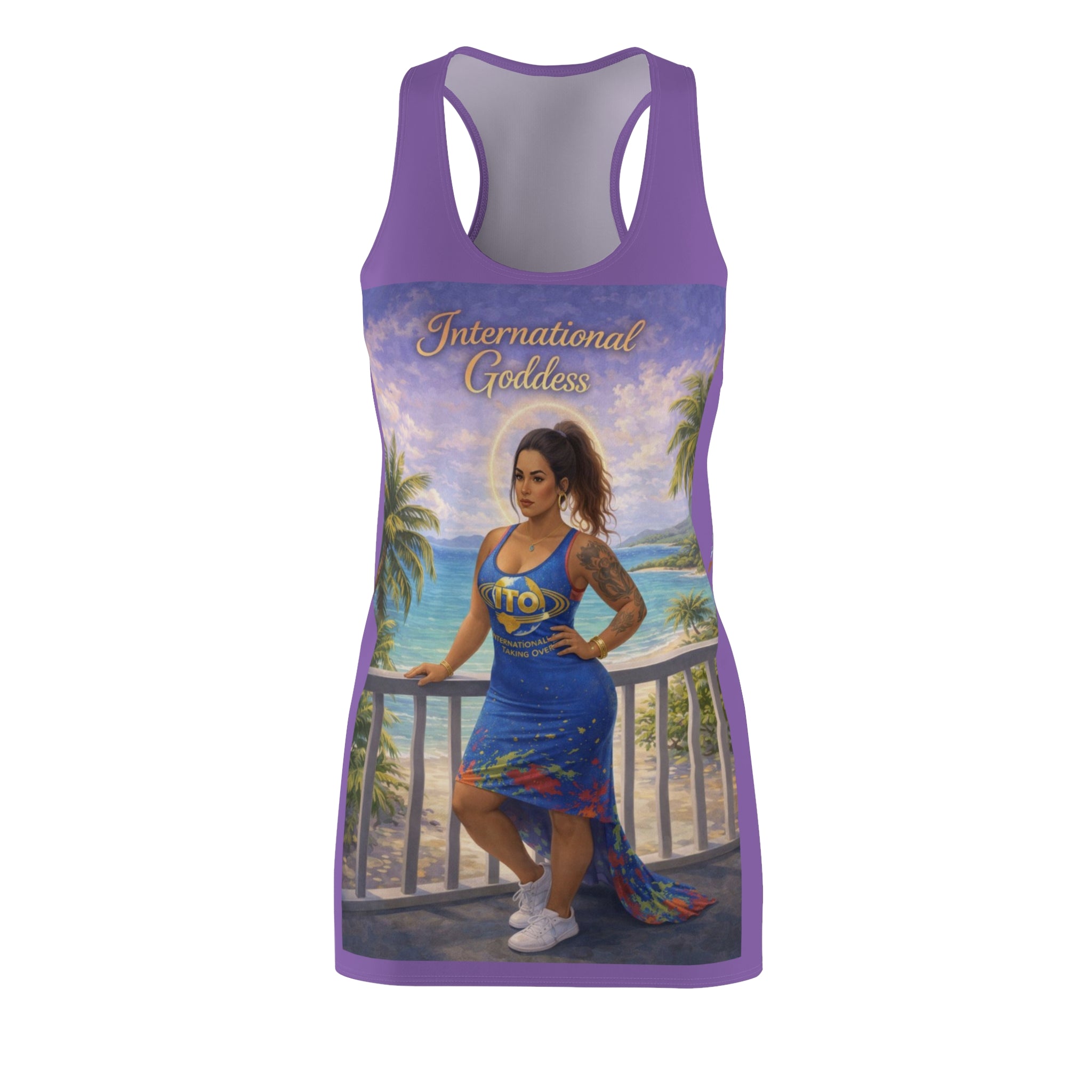 Women's Cut & Sew Racerback Dress (AOP)