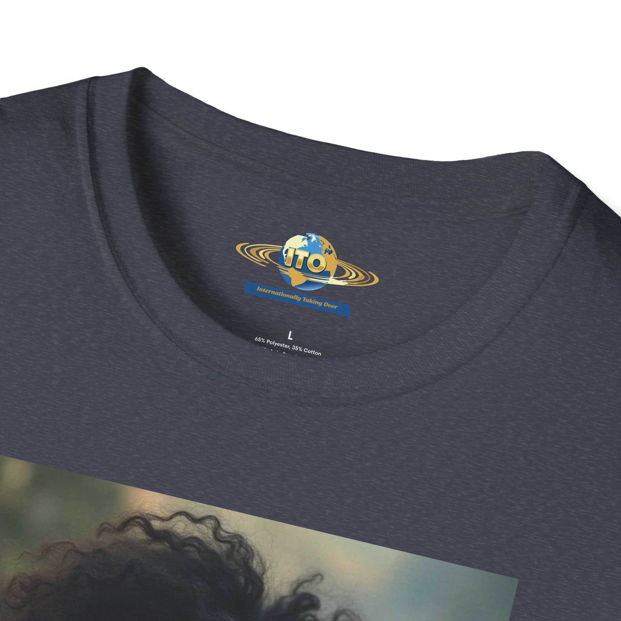 Wonder Warrior Photo T-Shirt — Bold Afro Superhero Portrait Tee