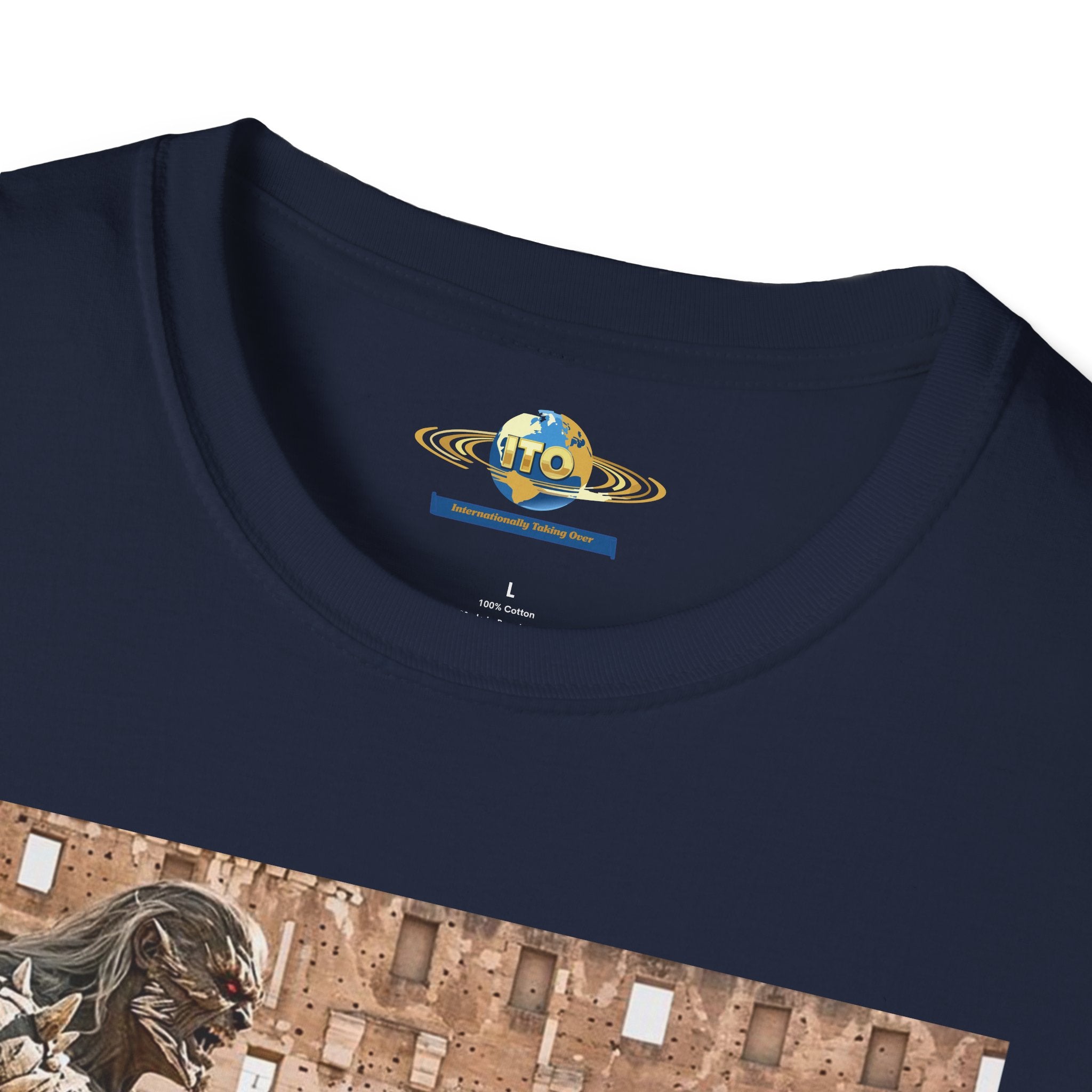 Fantasy Heroes Faceoff T-Shirt — Epic Gladiator Arena Scene
