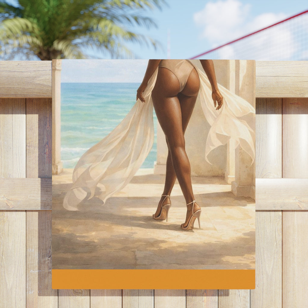Ebony Goddess Beach Towel — Luxe Summer Swim Cover-Up Towel