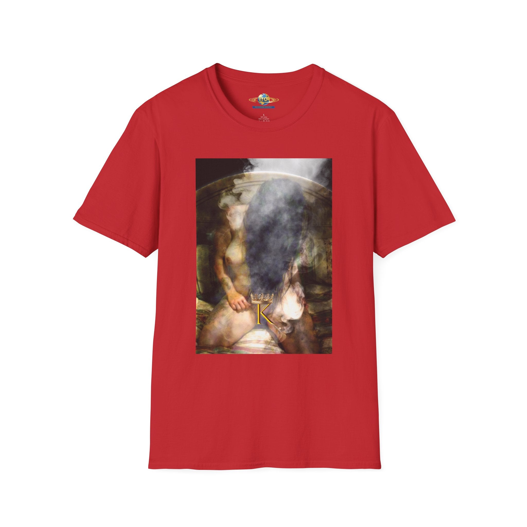Surreal Vintage Portrait T-Shirt — Smoky Renaissance Art Graphic Tee