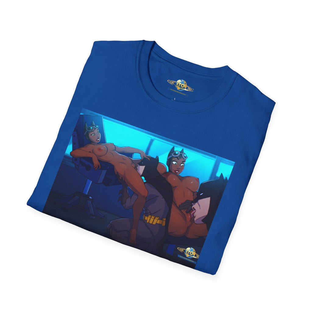 Bat eat Cat Animated Group Scene T-Shirt — Retro Cartoons Fan Tee