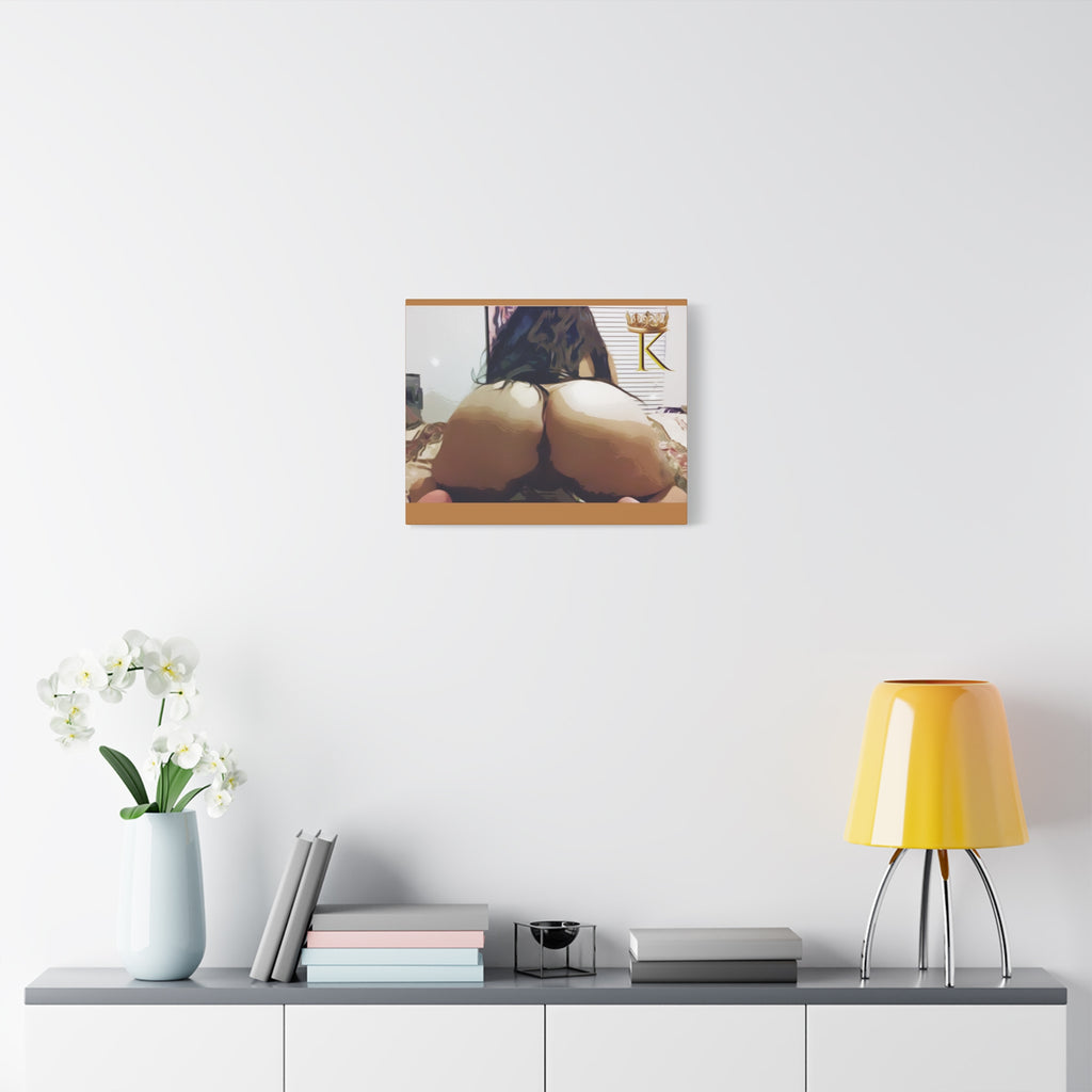 Canvas Art - 'Queen K' Curvy Pin-Up Matte Stretched Canvas